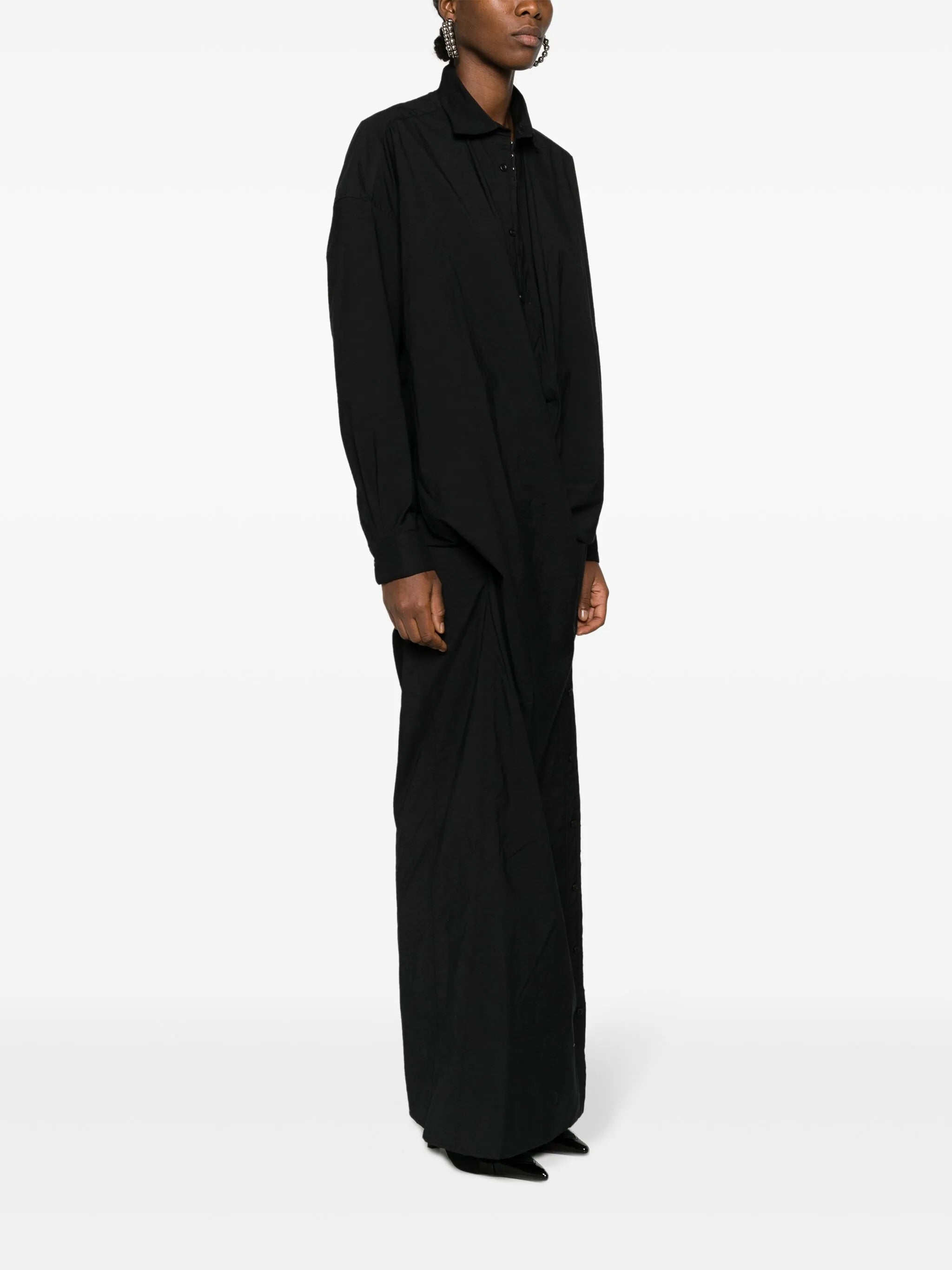 asymmetric maxi shirtdress