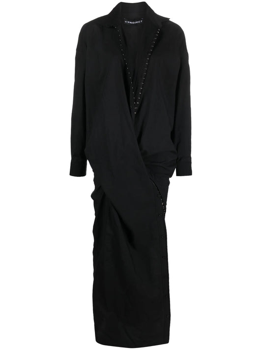 asymmetric maxi shirtdress
