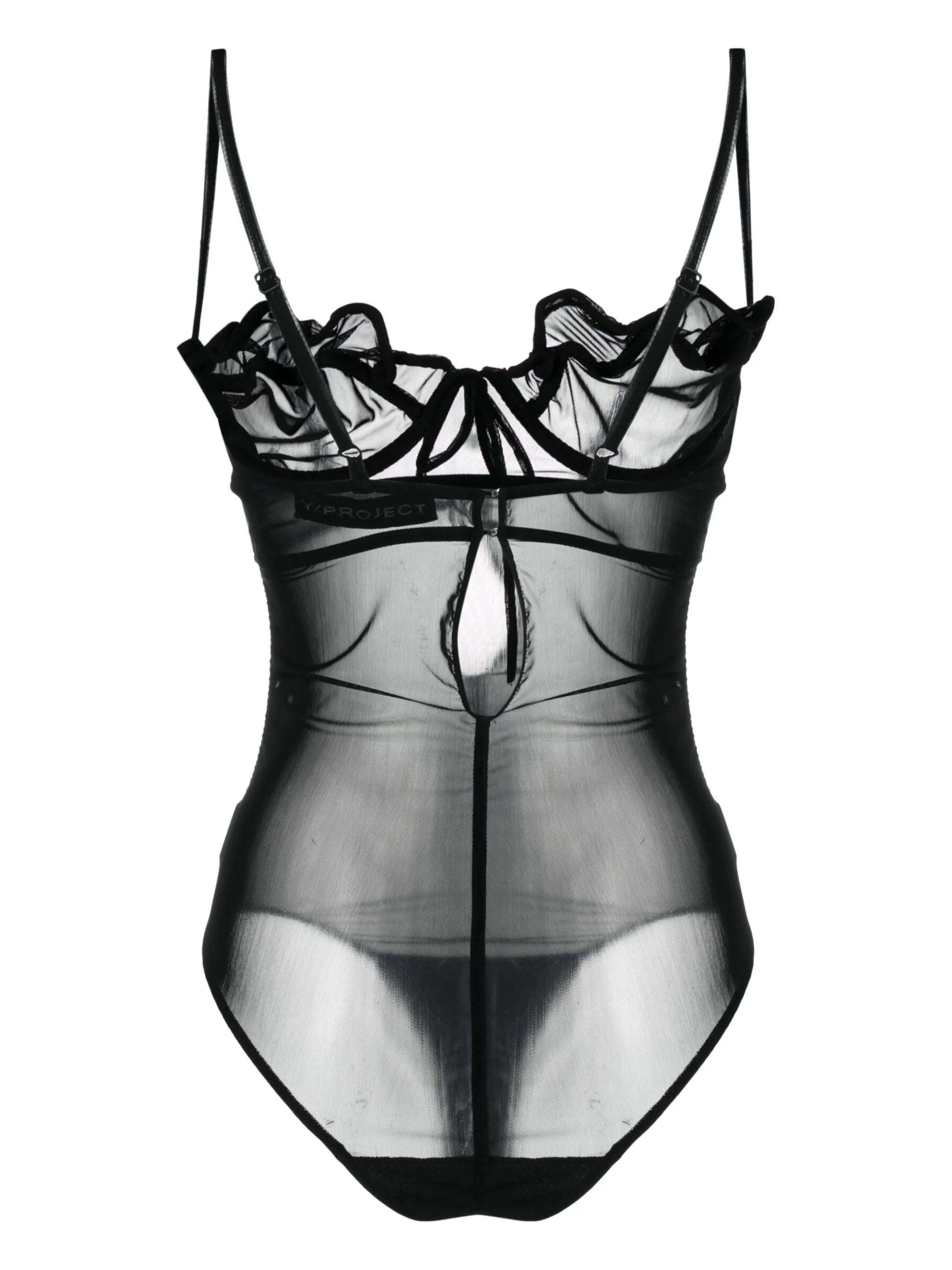 sheer-construction underwired bodysuit