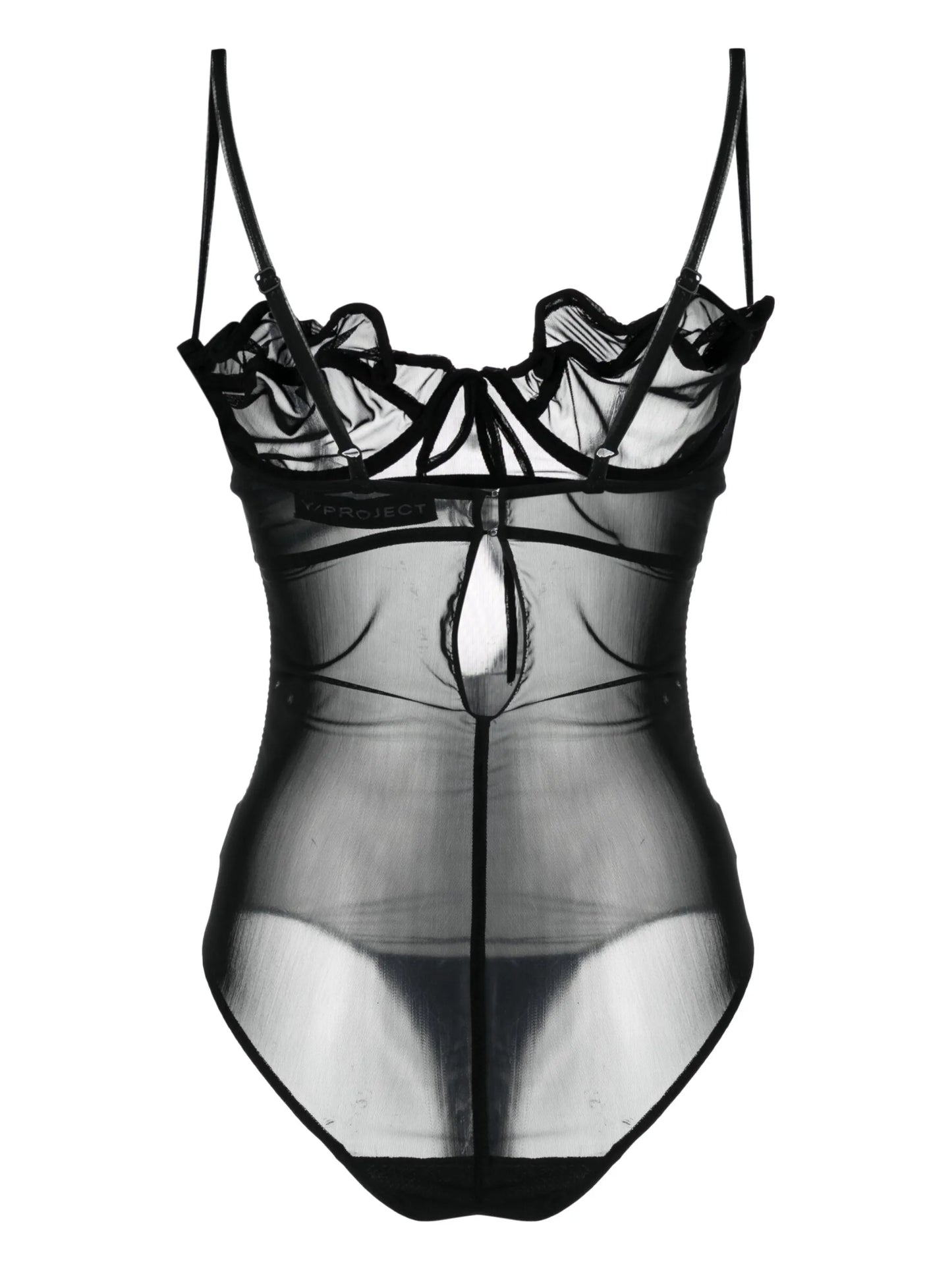 sheer-construction underwired bodysuit