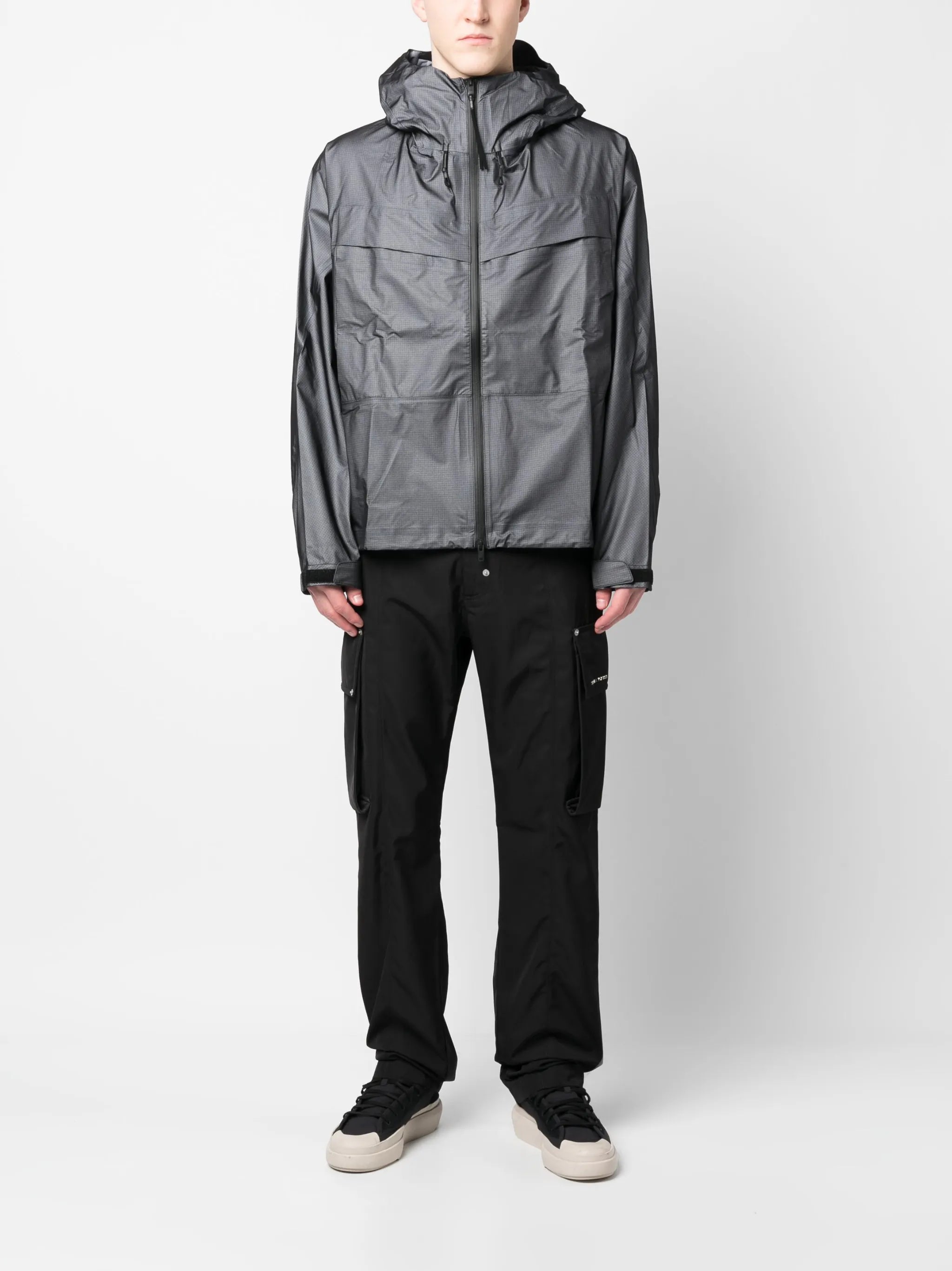 logo-print hooded jacket