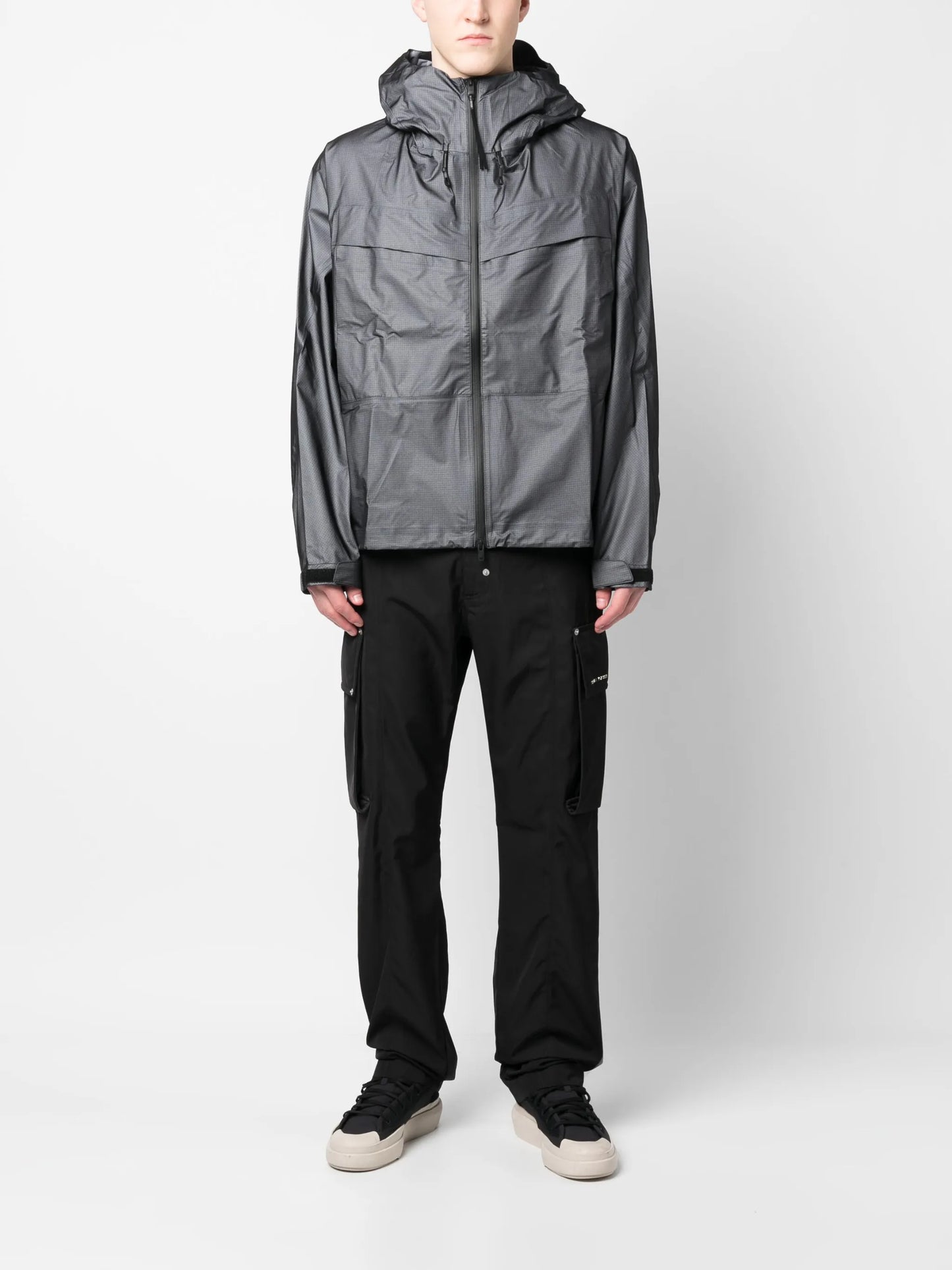 logo-print hooded jacket