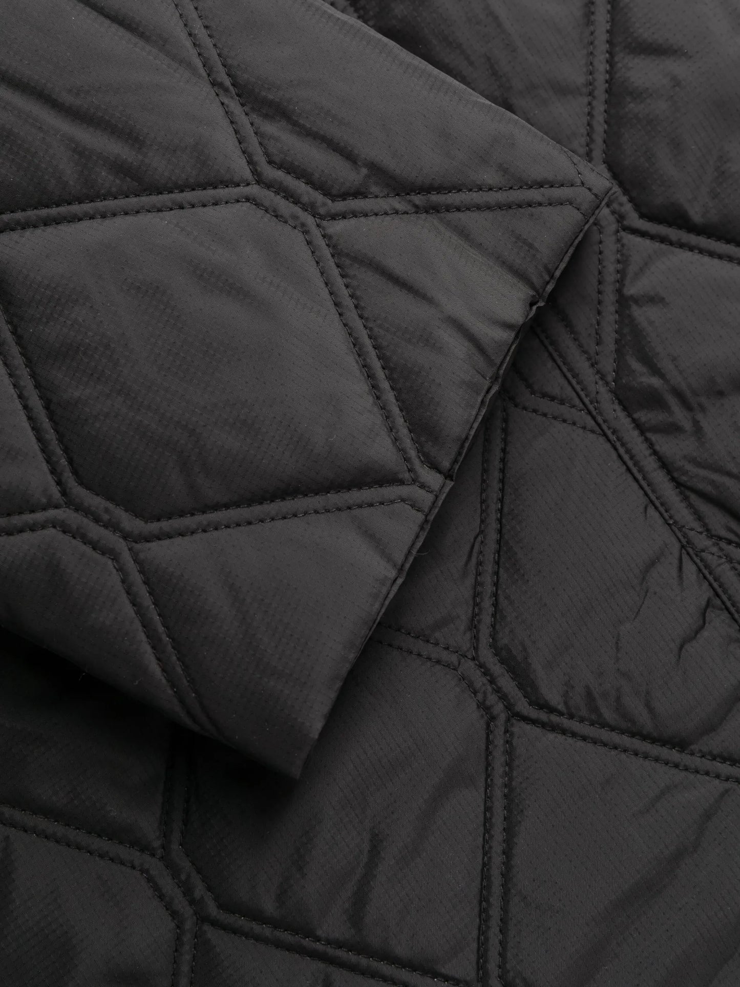 oversized-collar quilted jacket