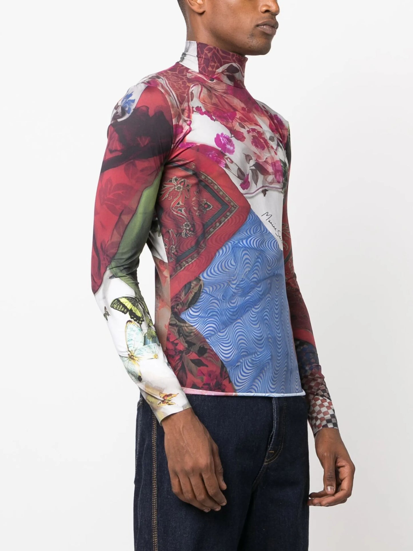 Second Skin scarves-print top