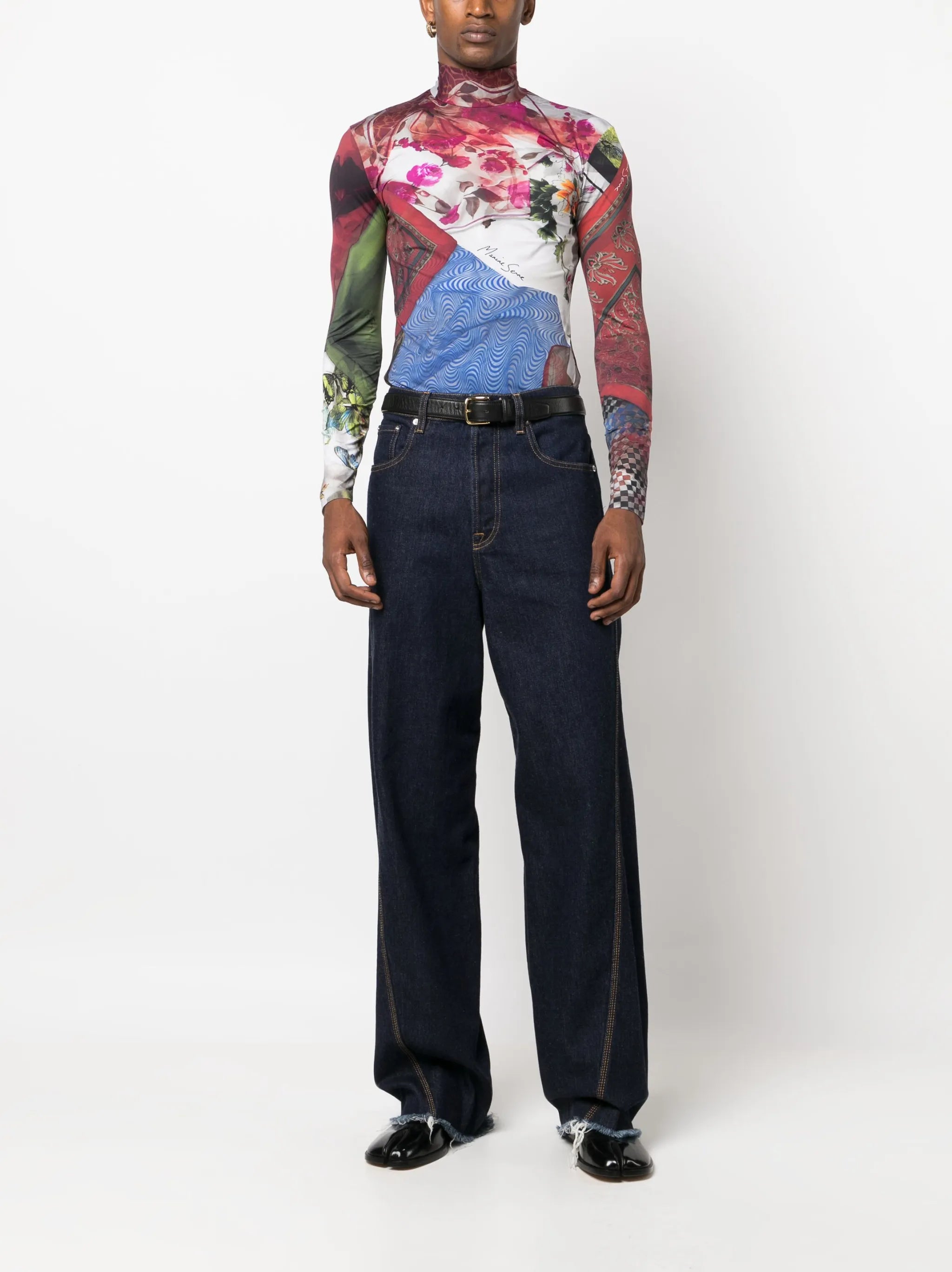 Second Skin scarves-print top