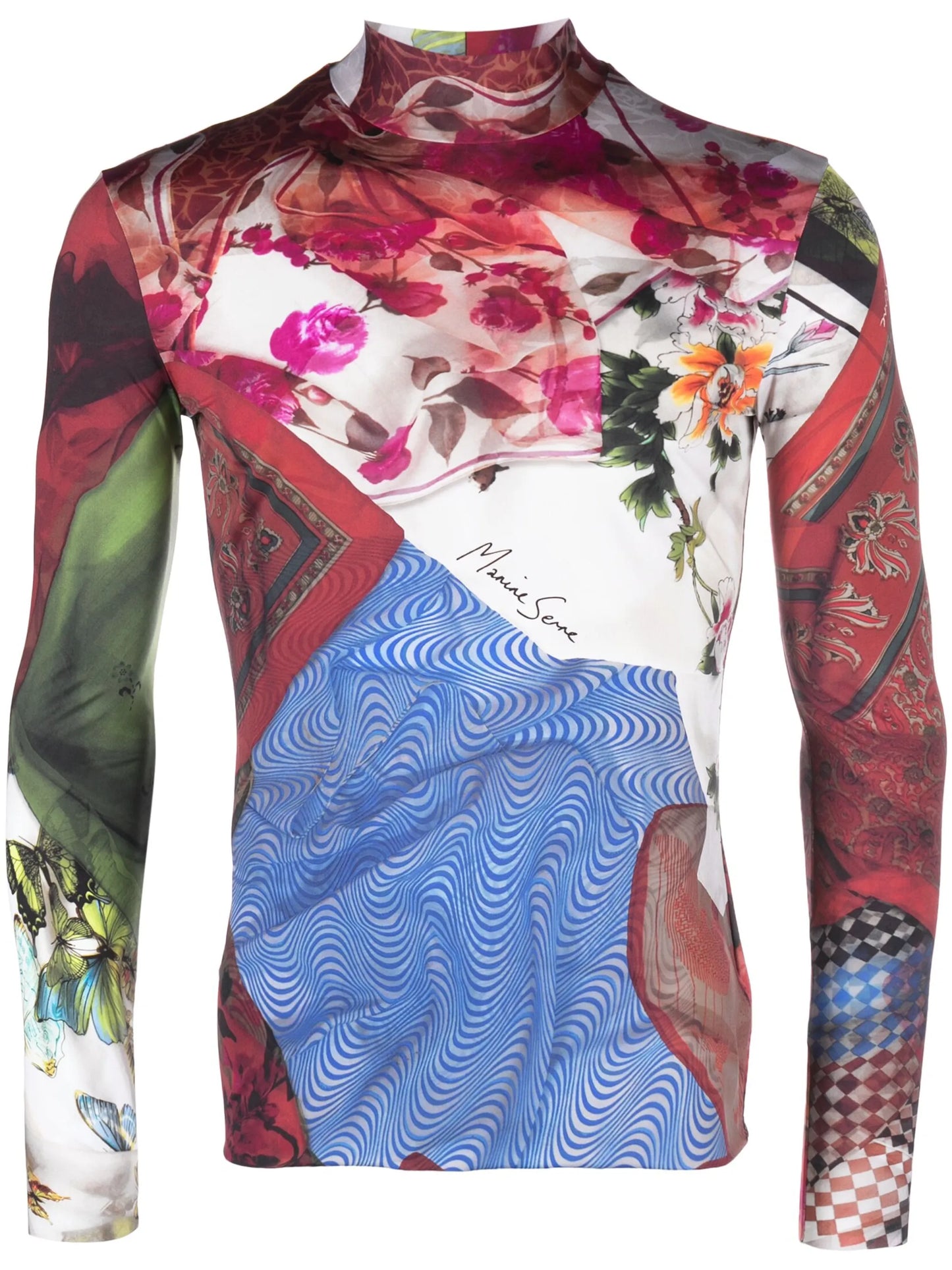 Second Skin scarves-print top