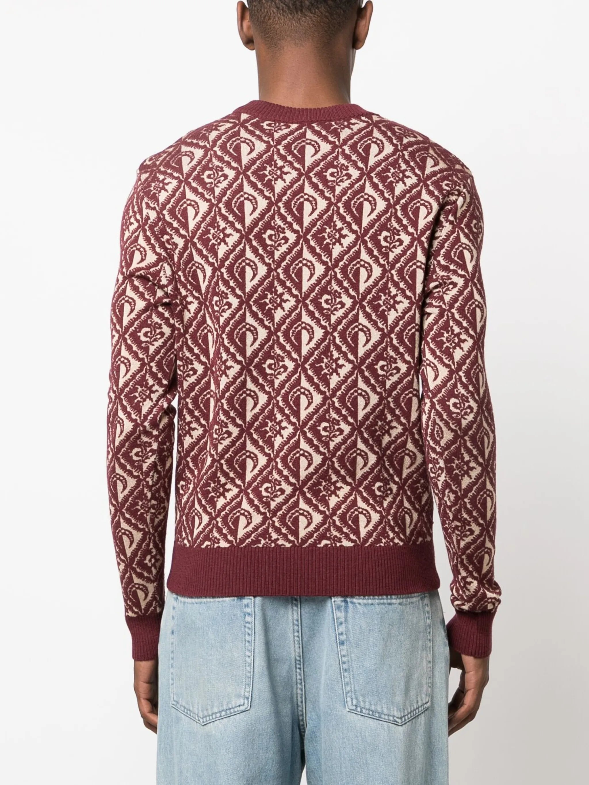 Moon Diamant jacquard wool-blend jumper