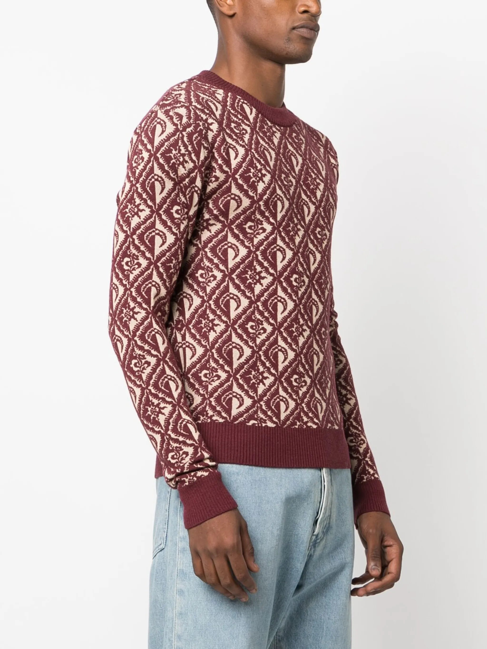 Moon Diamant jacquard wool-blend jumper