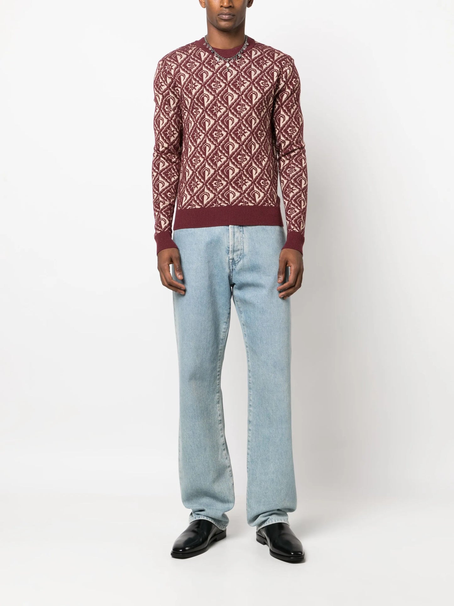 Moon Diamant jacquard wool-blend jumper