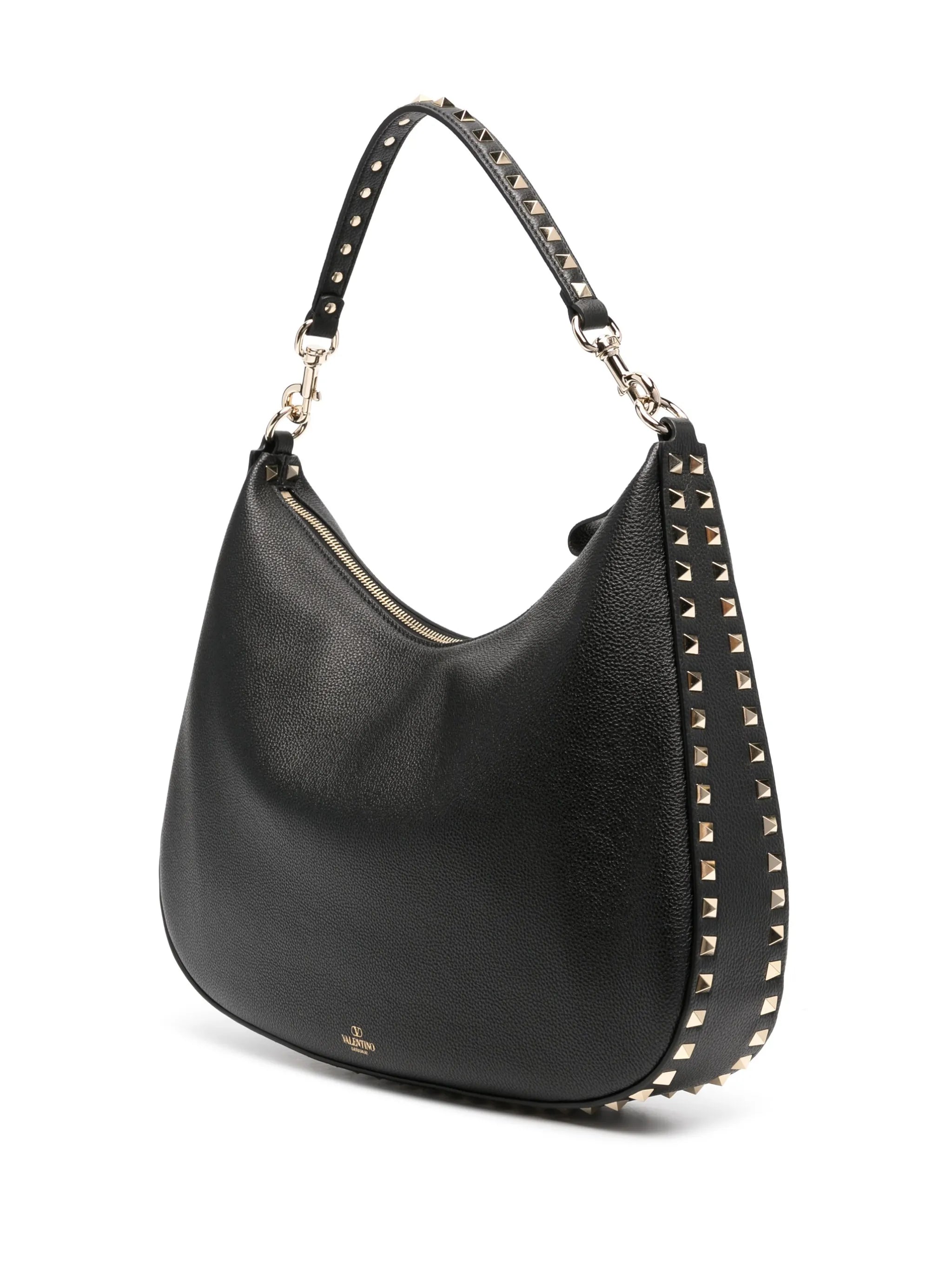 Rockstud leather tote bag