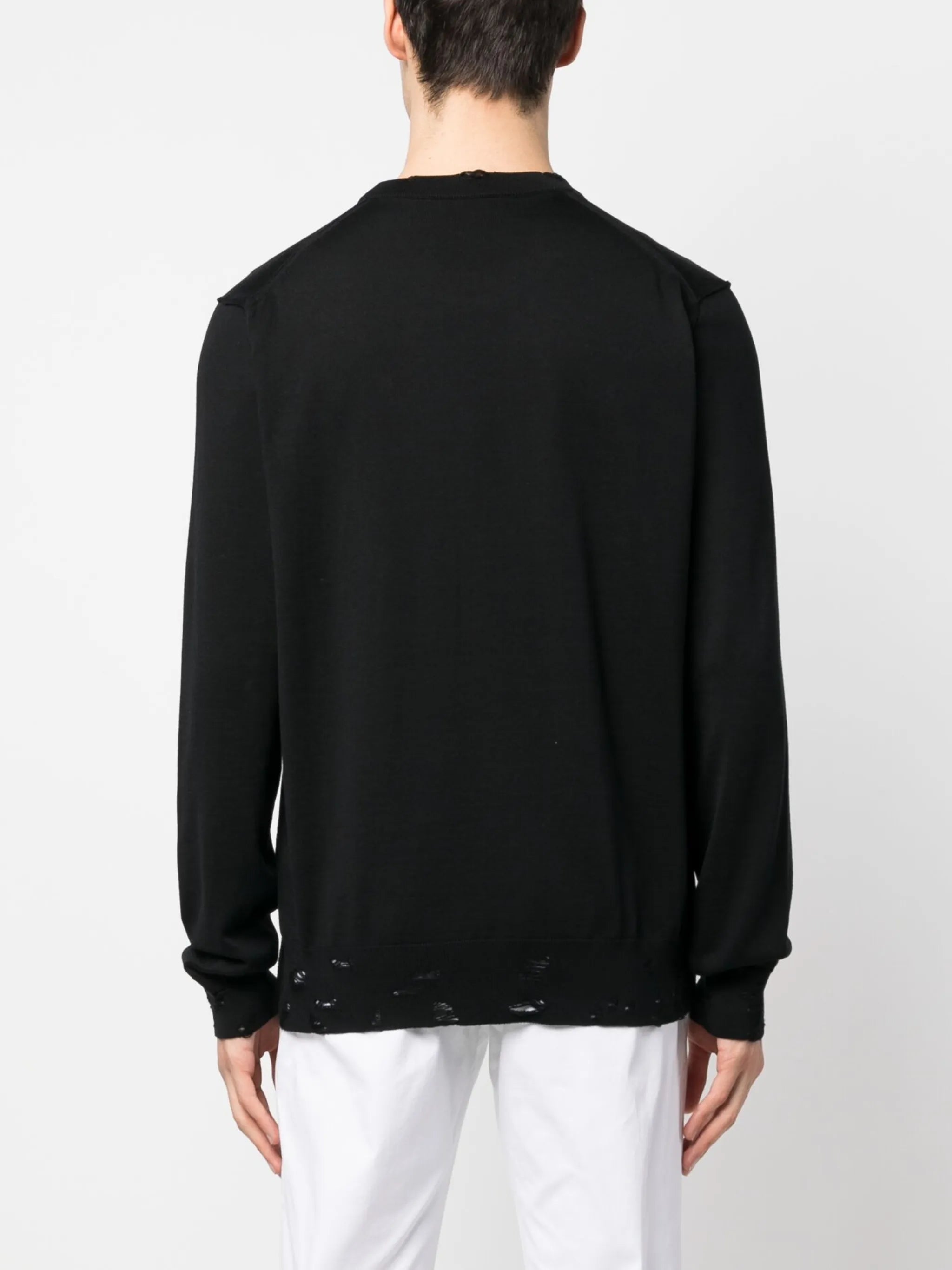 logo-detail distressed jumper