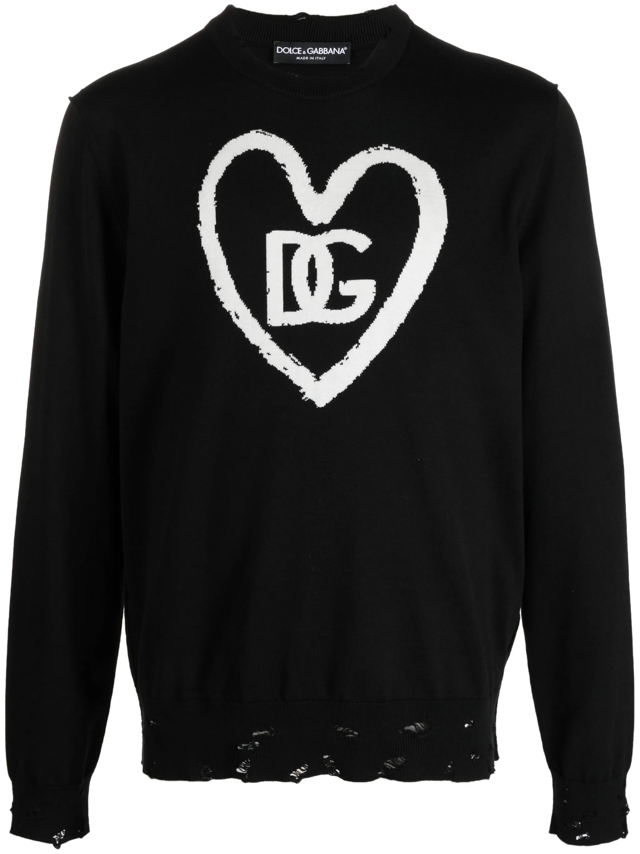 logo-detail distressed jumper