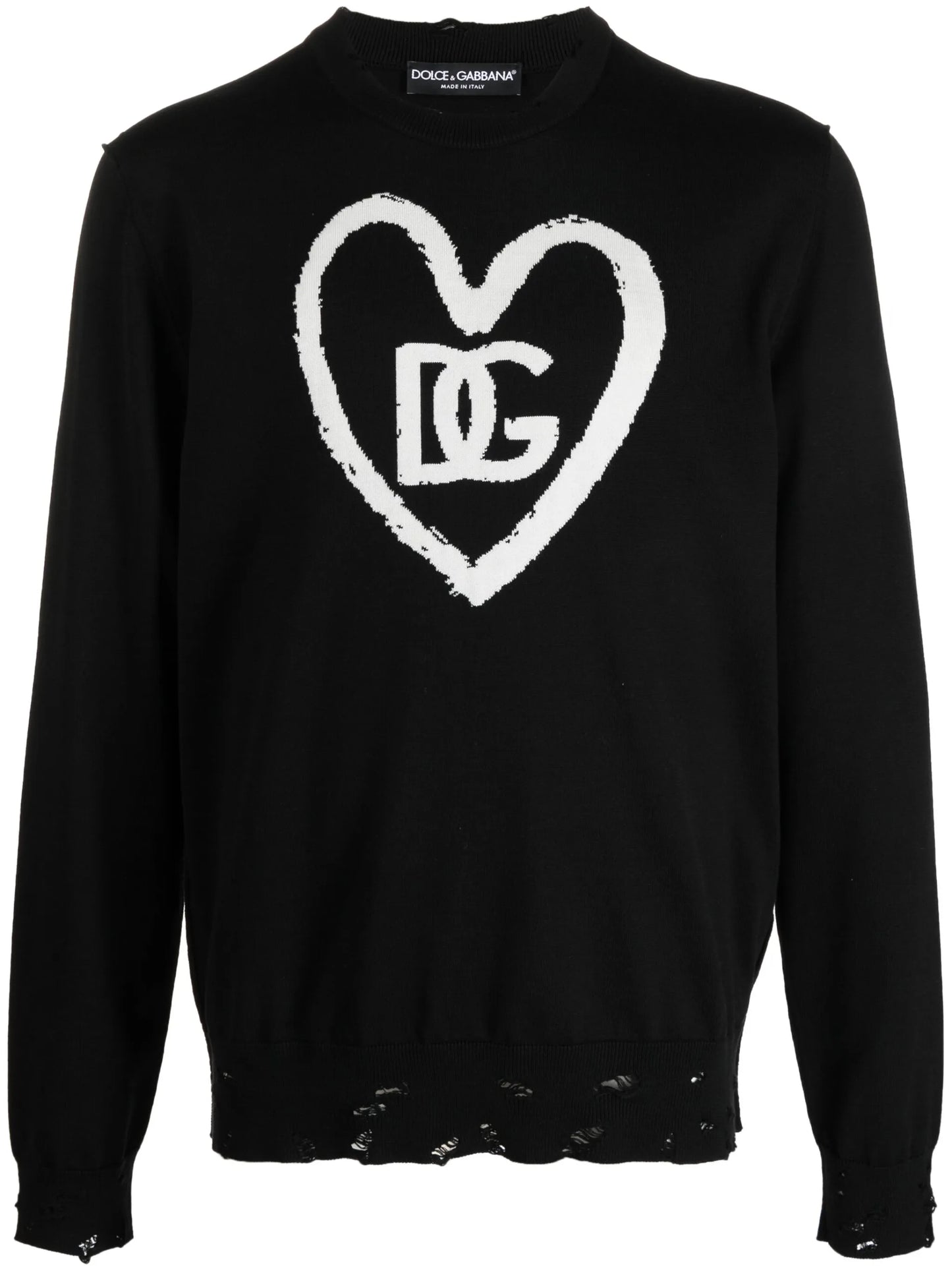 logo-detail distressed jumper