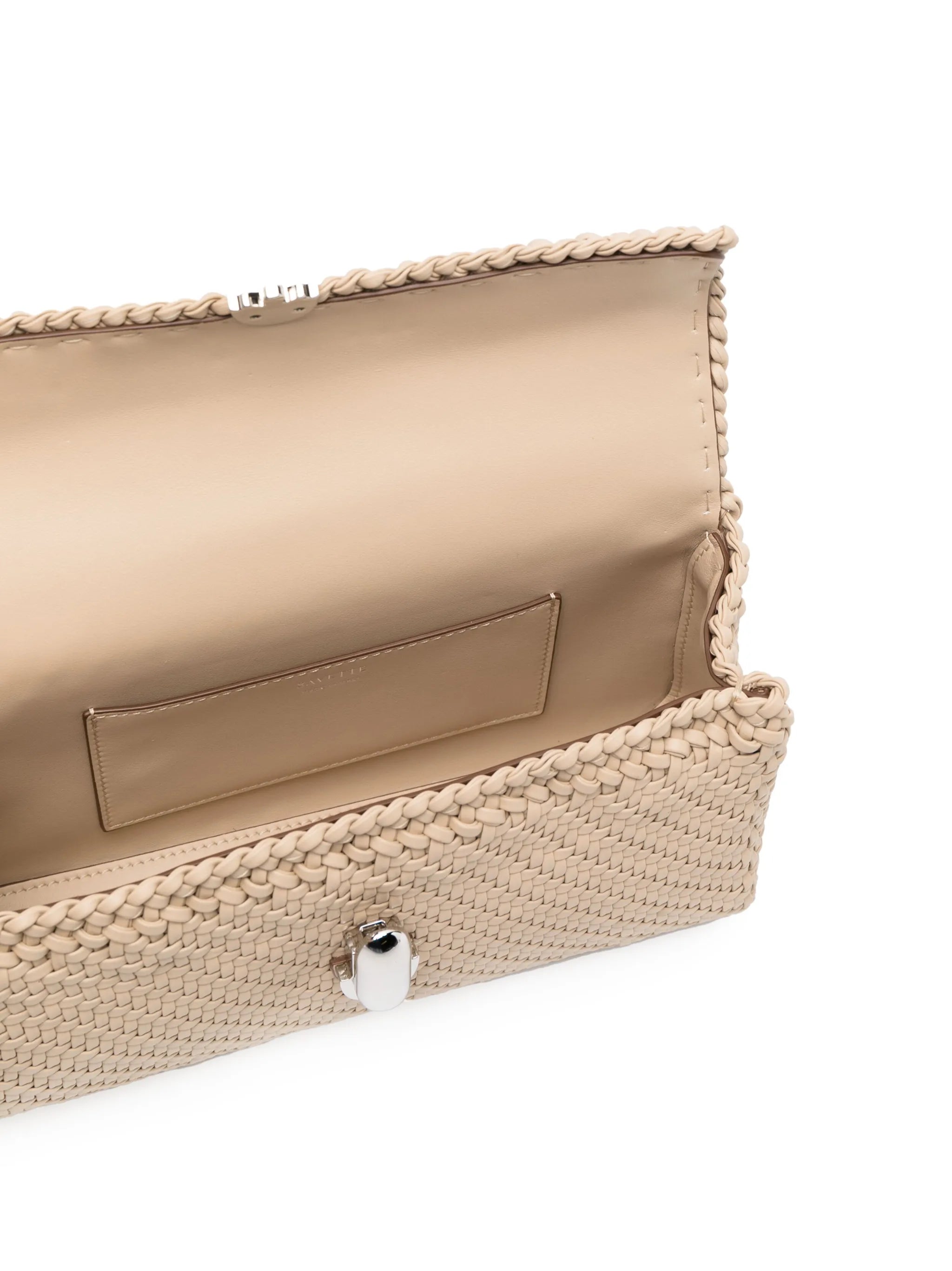 Symmetry interwoven leather tote bag
