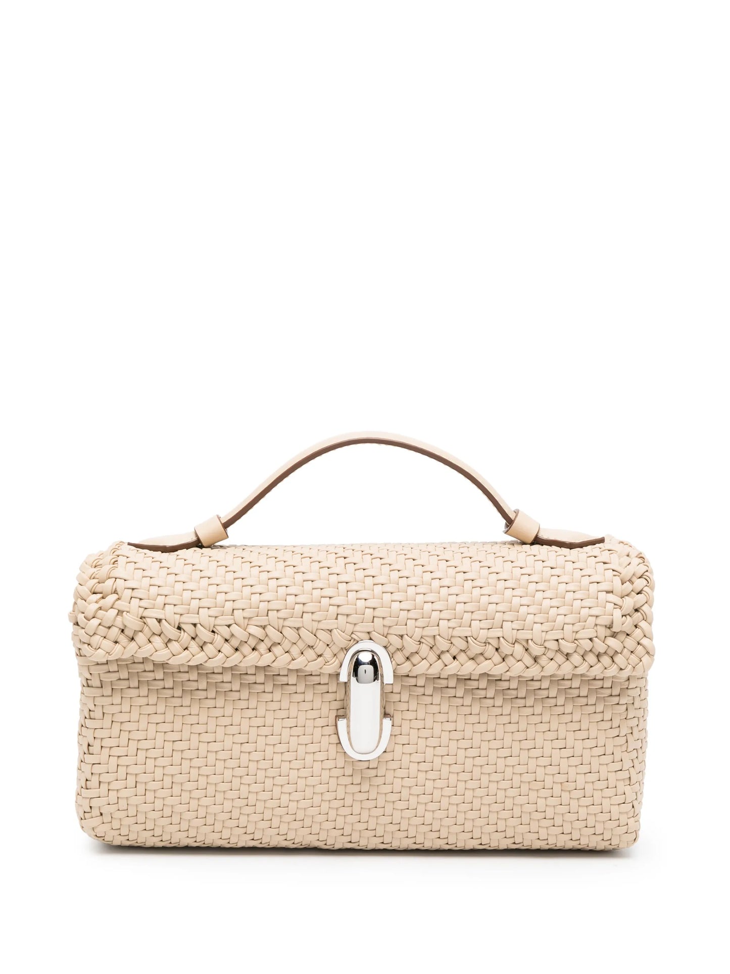 Symmetry interwoven leather tote bag
