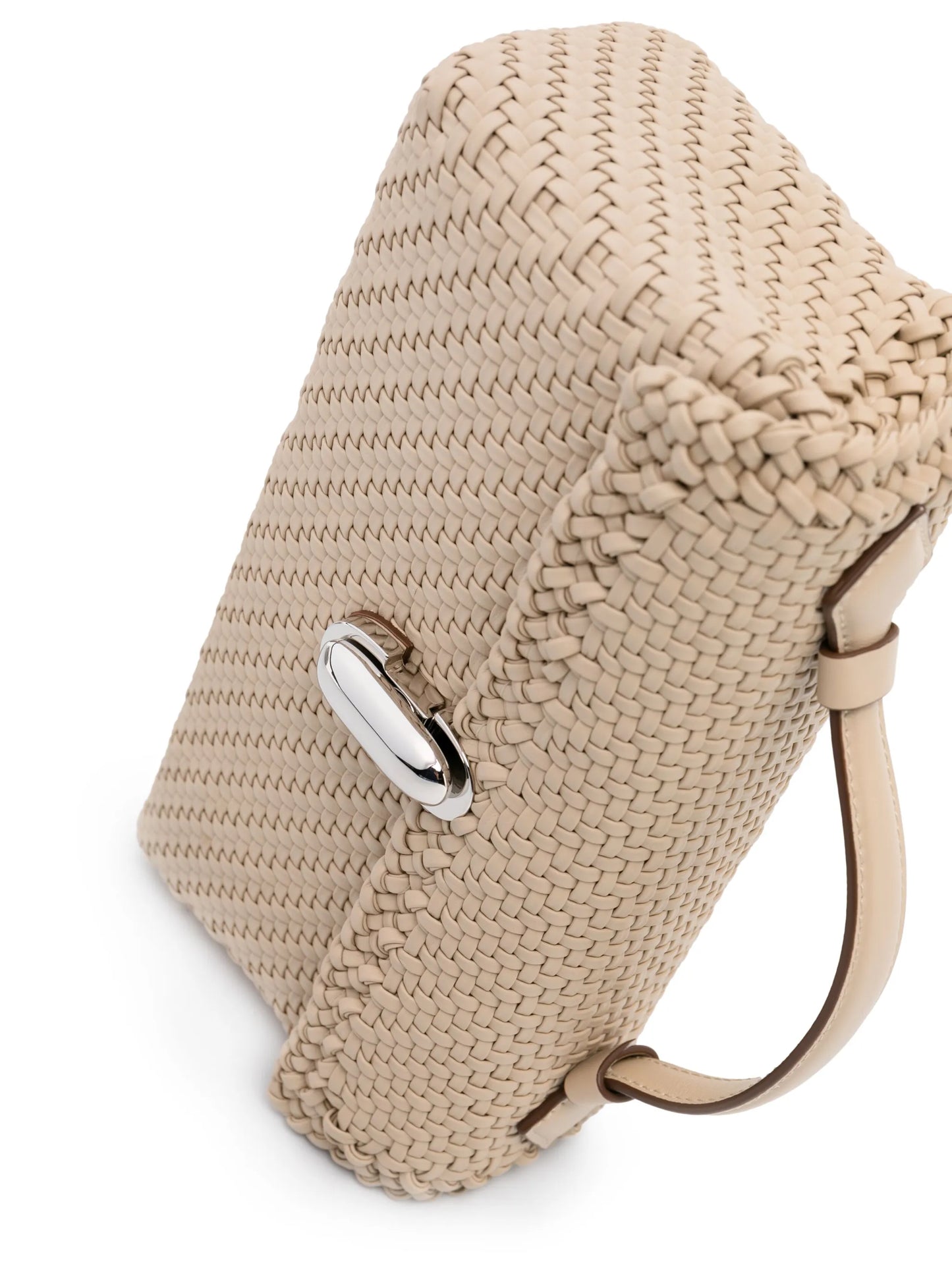 Symmetry interwoven leather tote bag