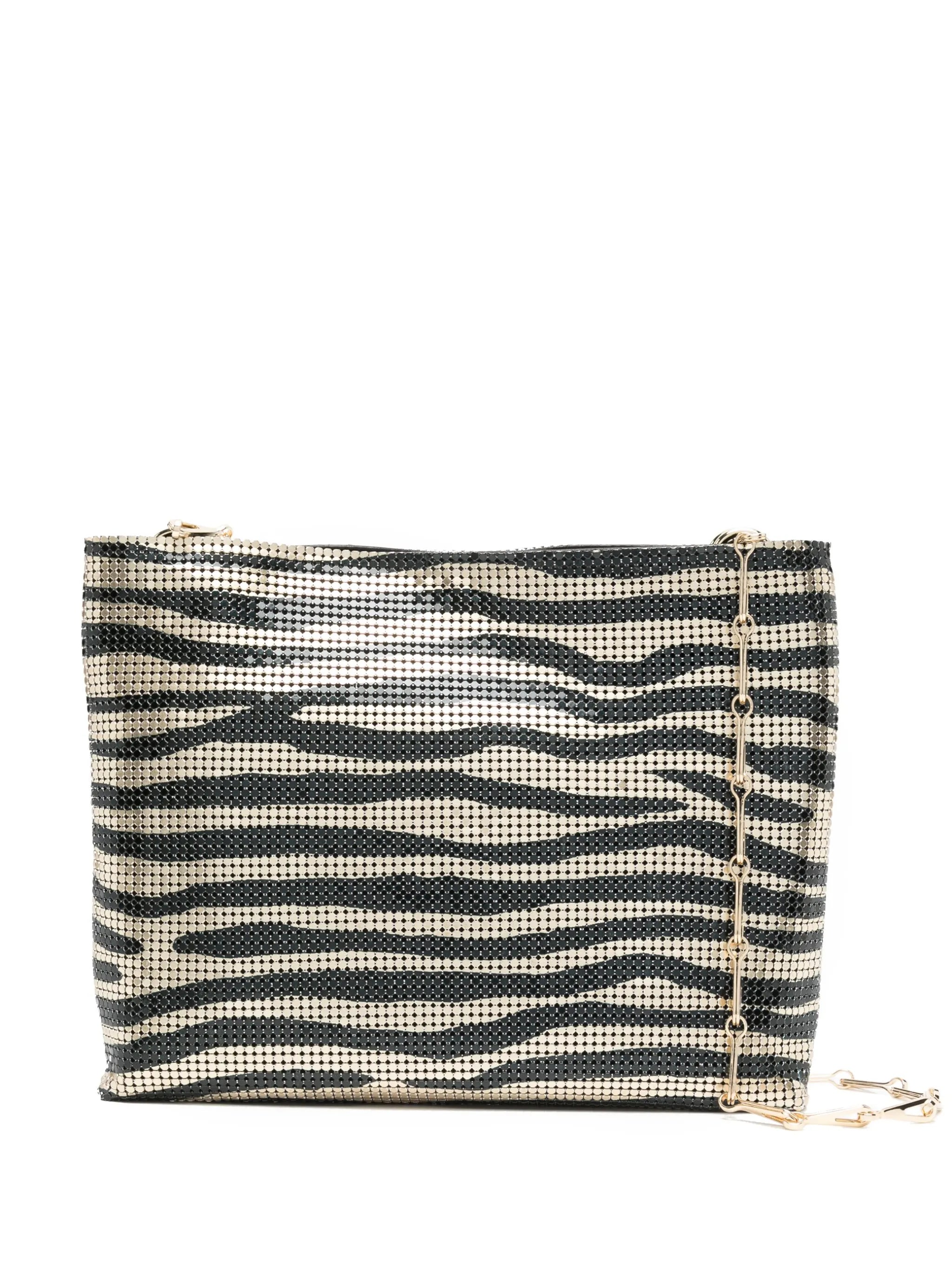 Pixel tiger-print tote bag