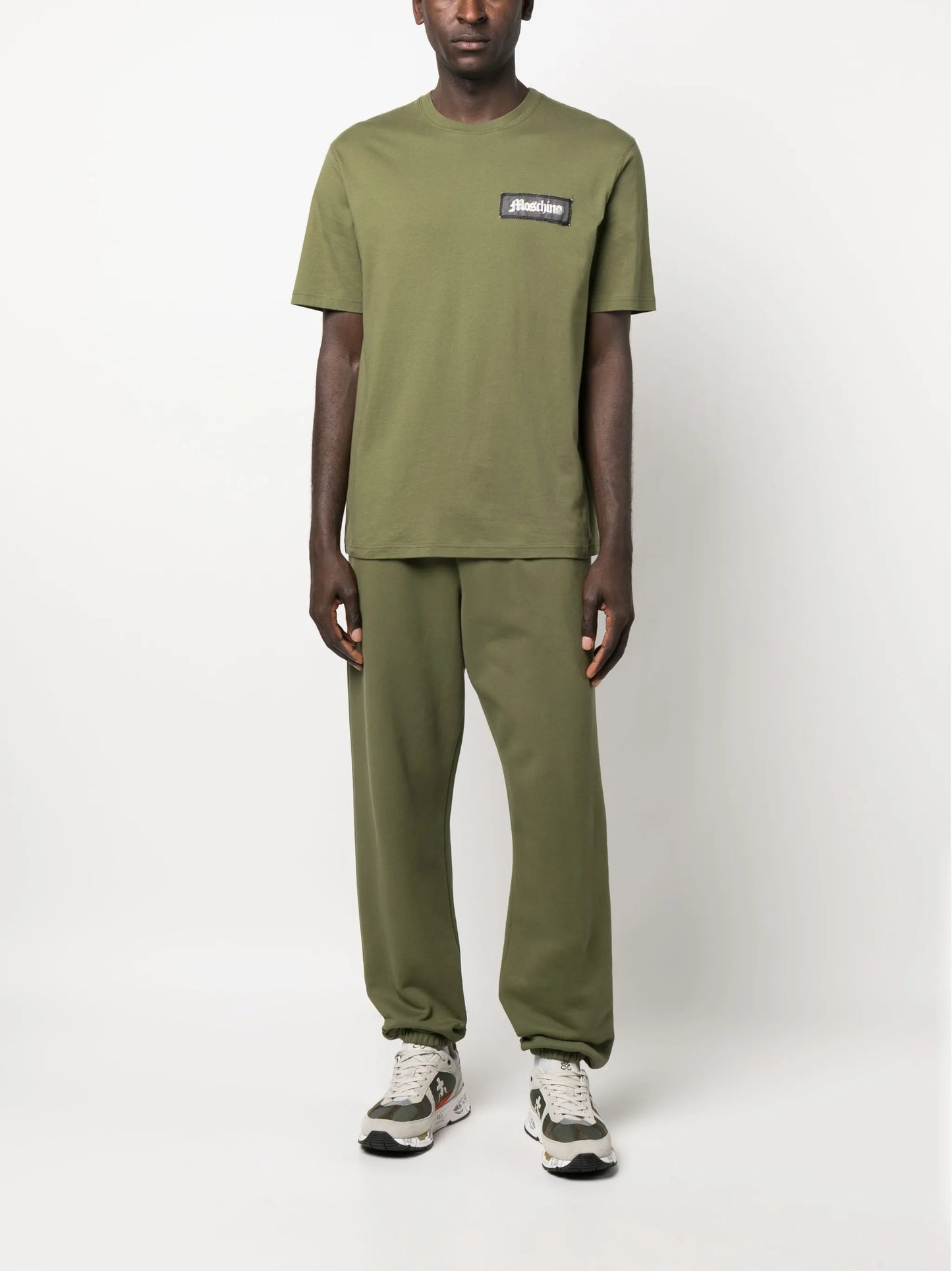 logo-patch organic-cotton T-shirt
