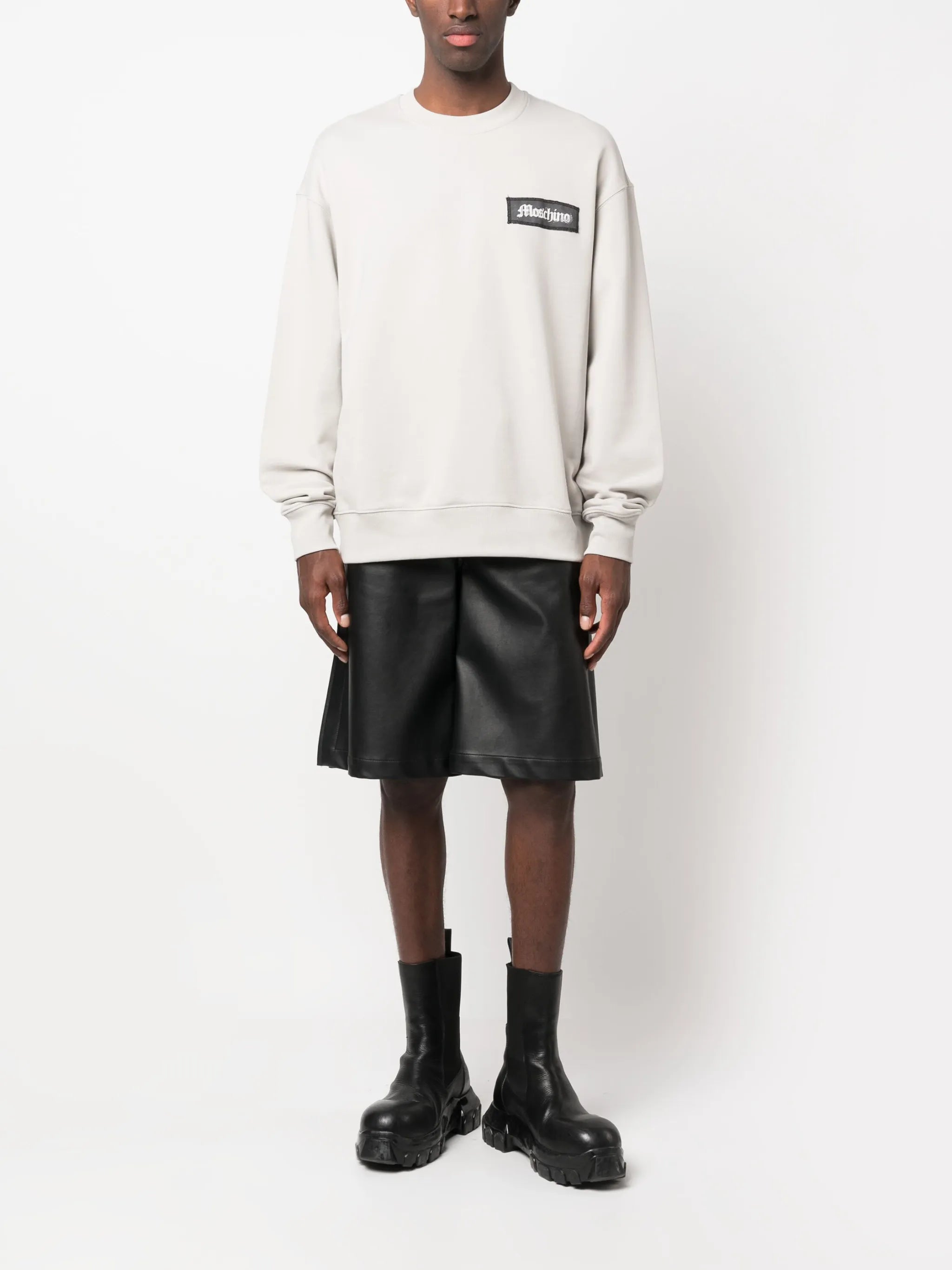 logo-patch organic-cotton jumper