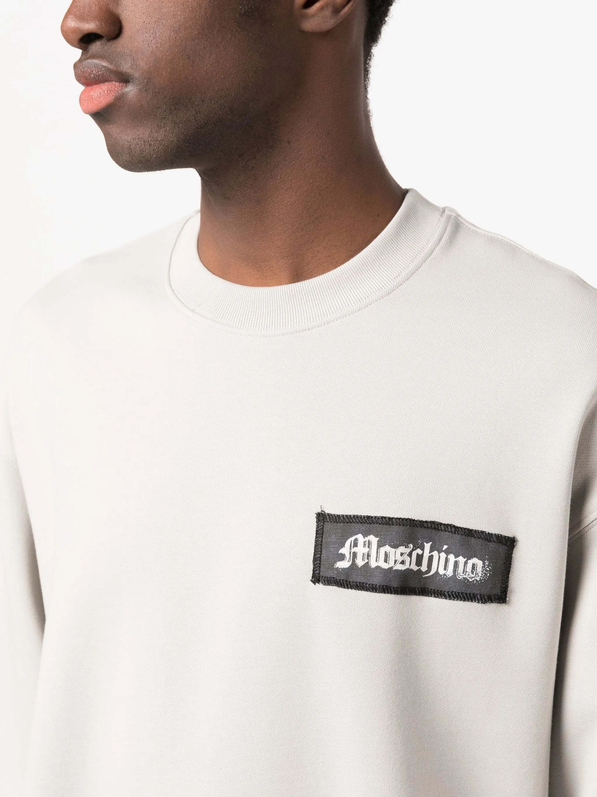 logo-patch organic-cotton jumper