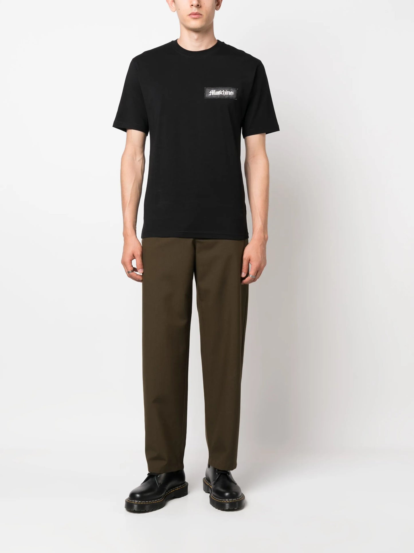 logo-patch organic-cotton T-shirt