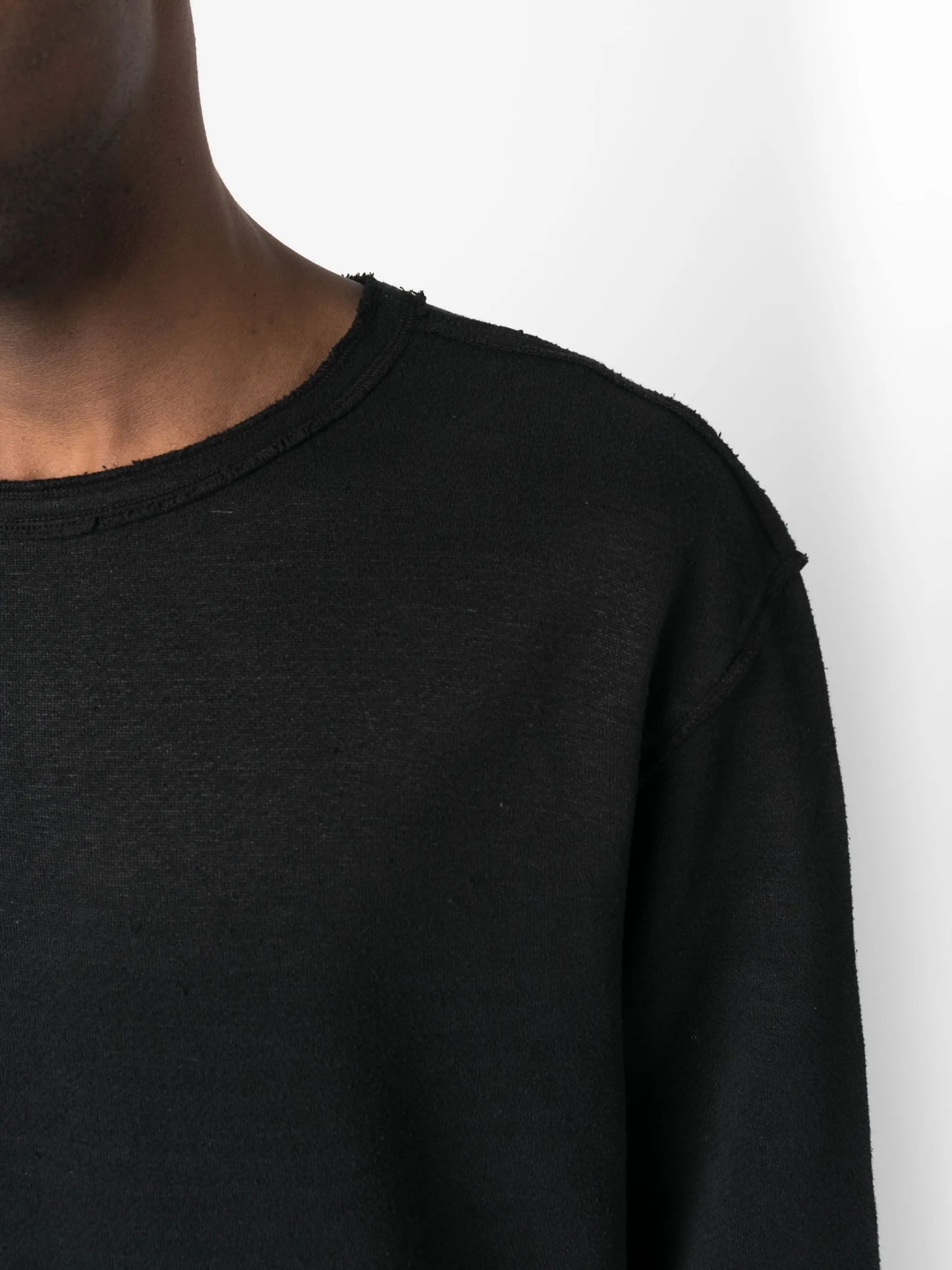 long-sleeve crew-neck sweatshirt