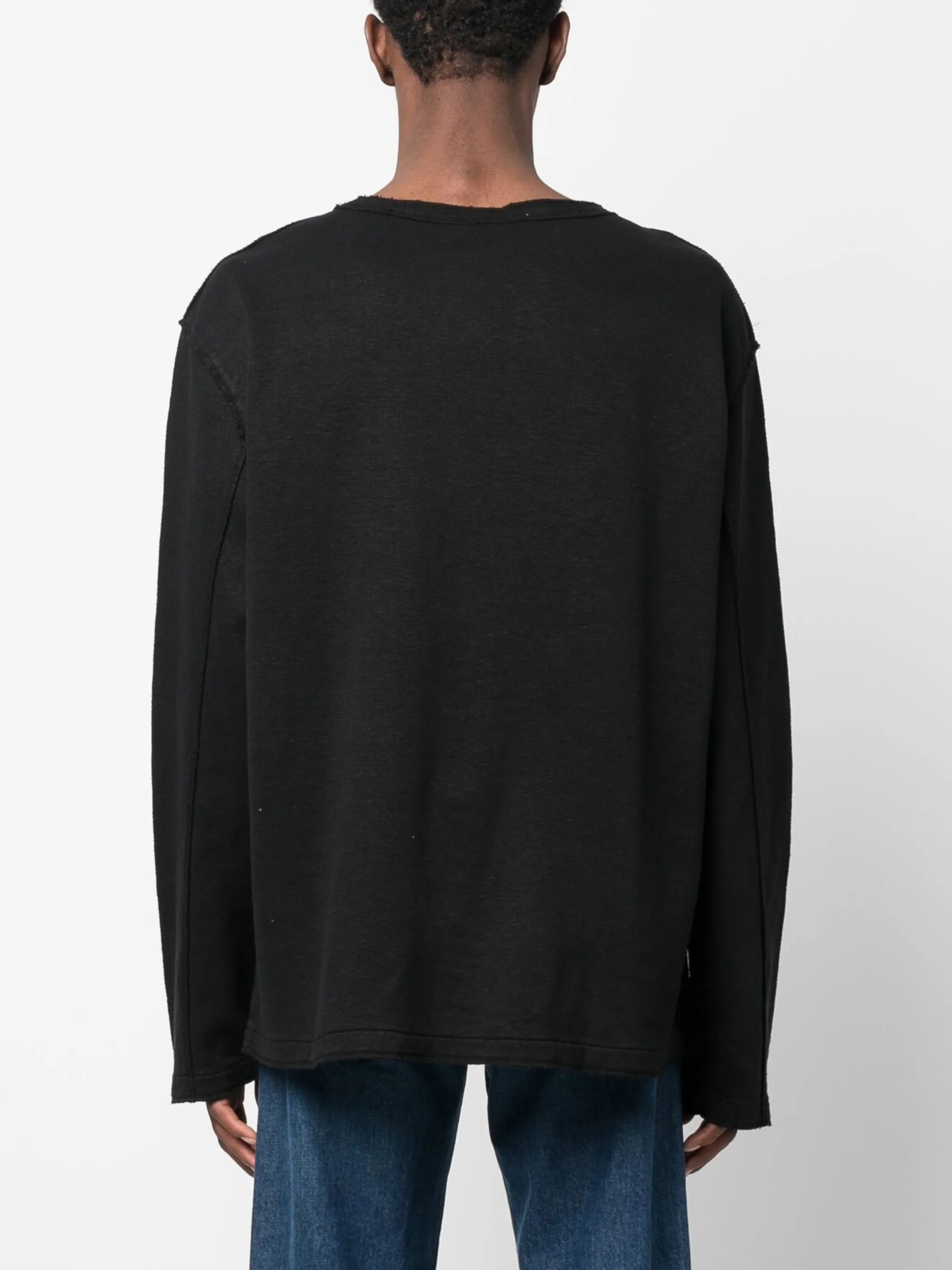long-sleeve crew-neck sweatshirt