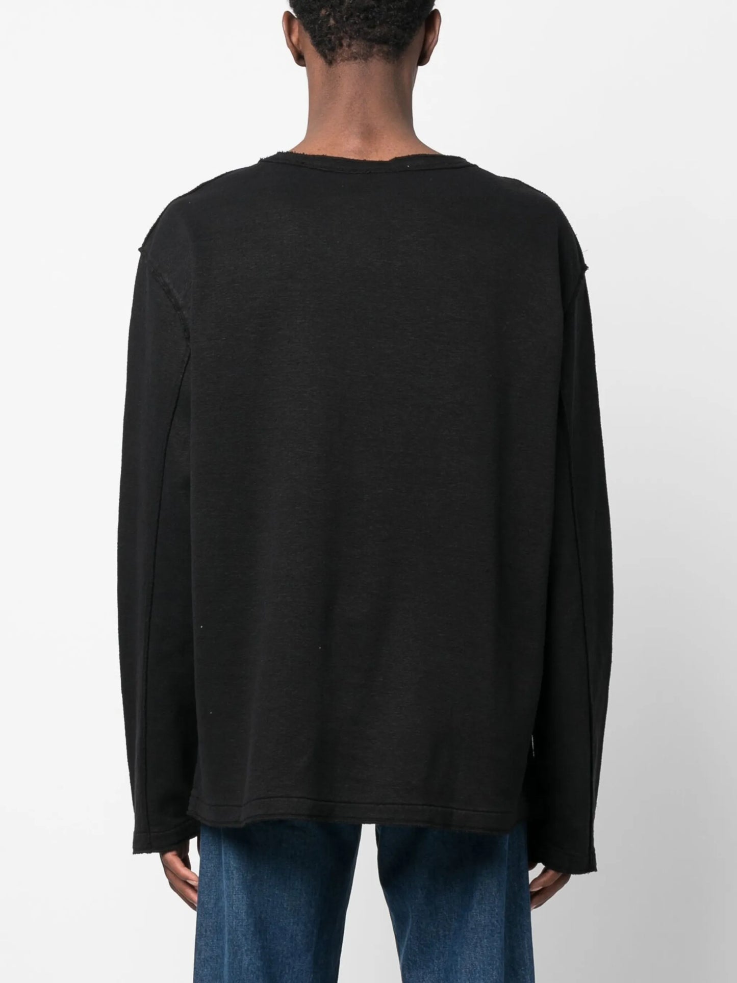 long-sleeve crew-neck sweatshirt
