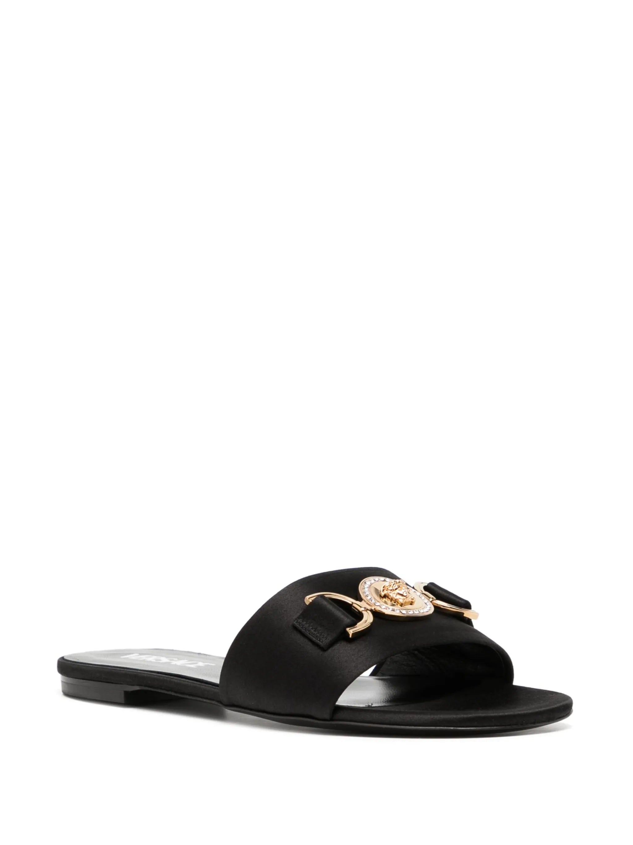Medusa '95 satin flat sandals