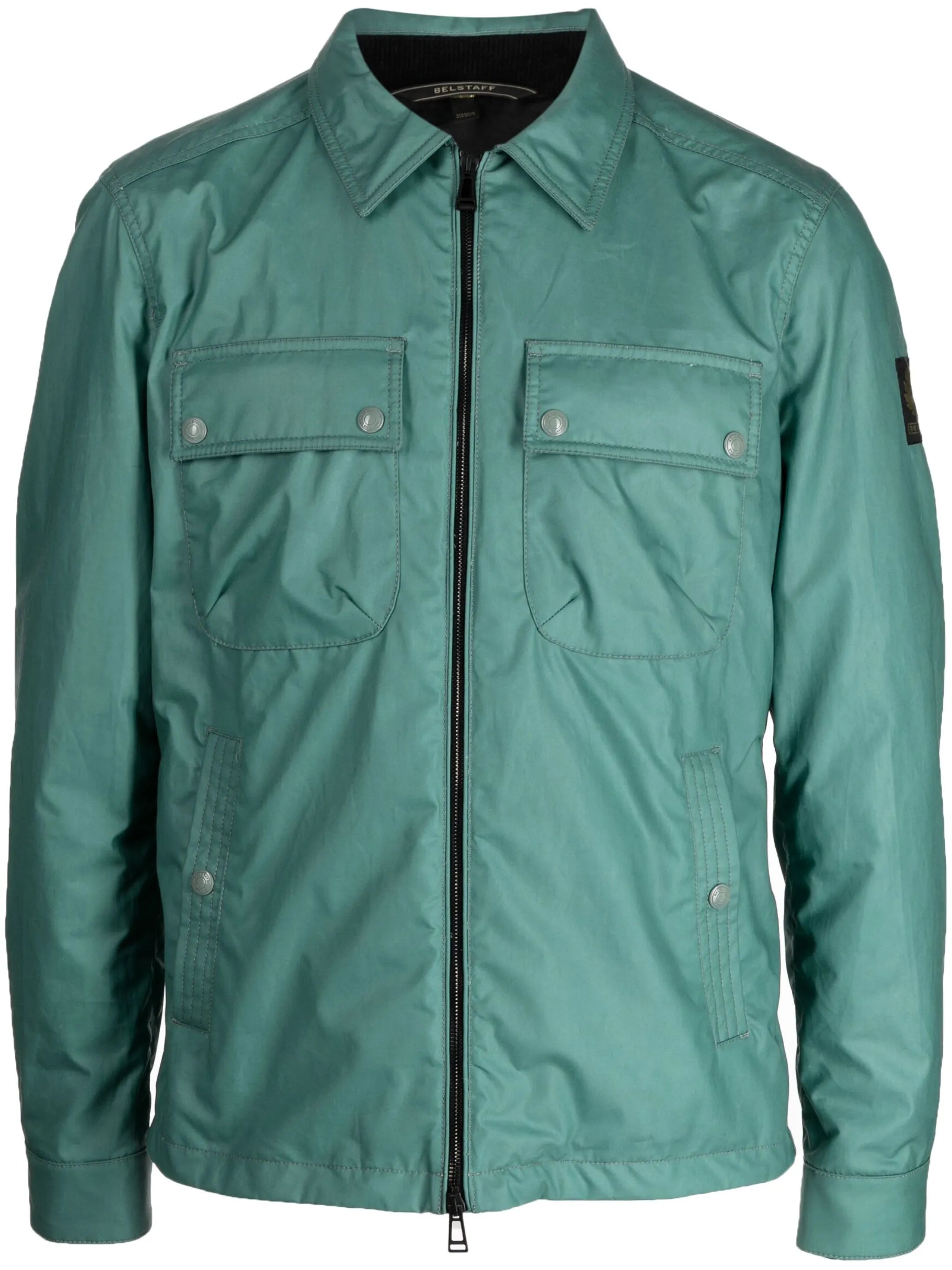 flap-pockets zip-up jacket