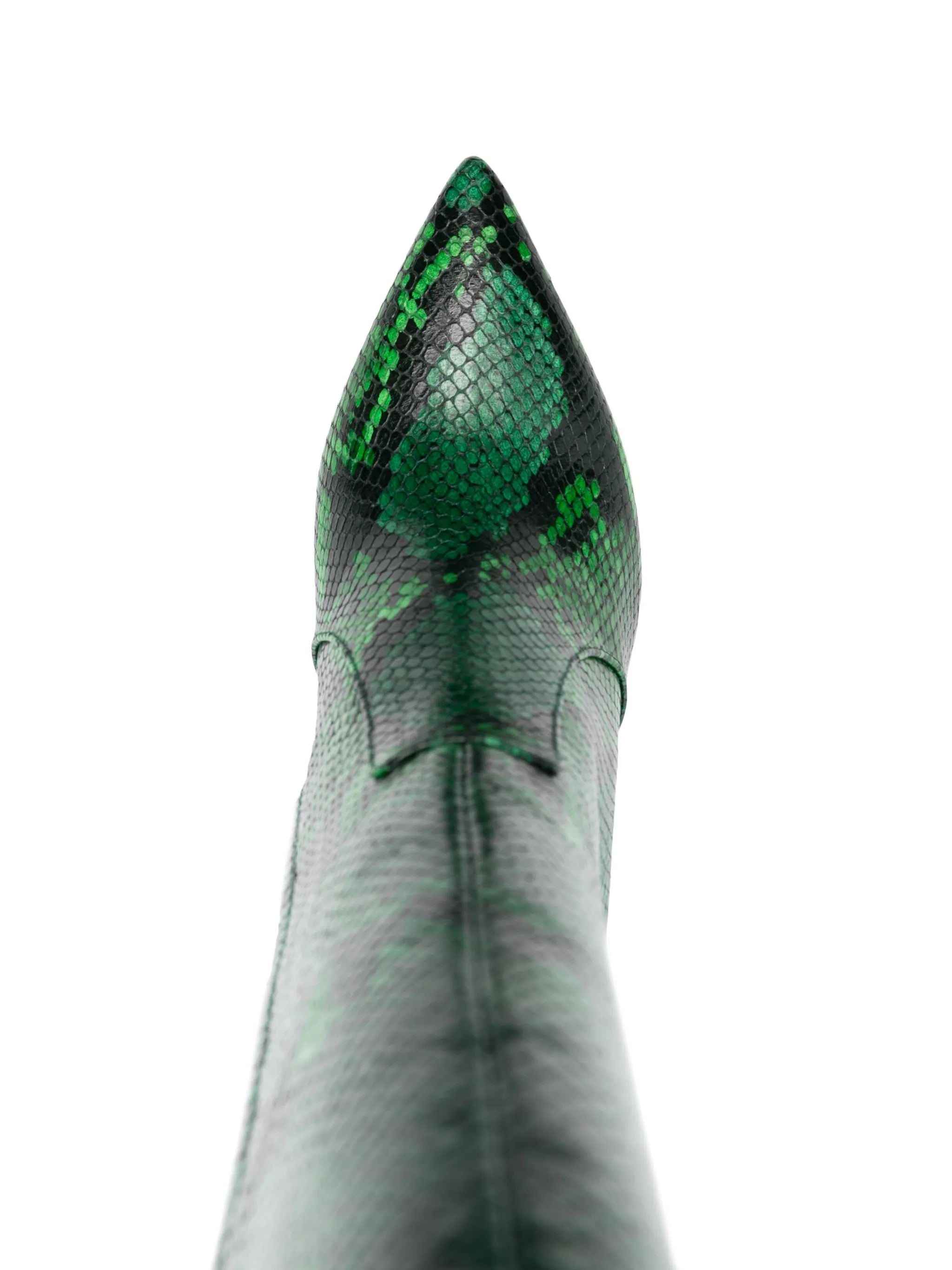 snakeskin-print leather boots