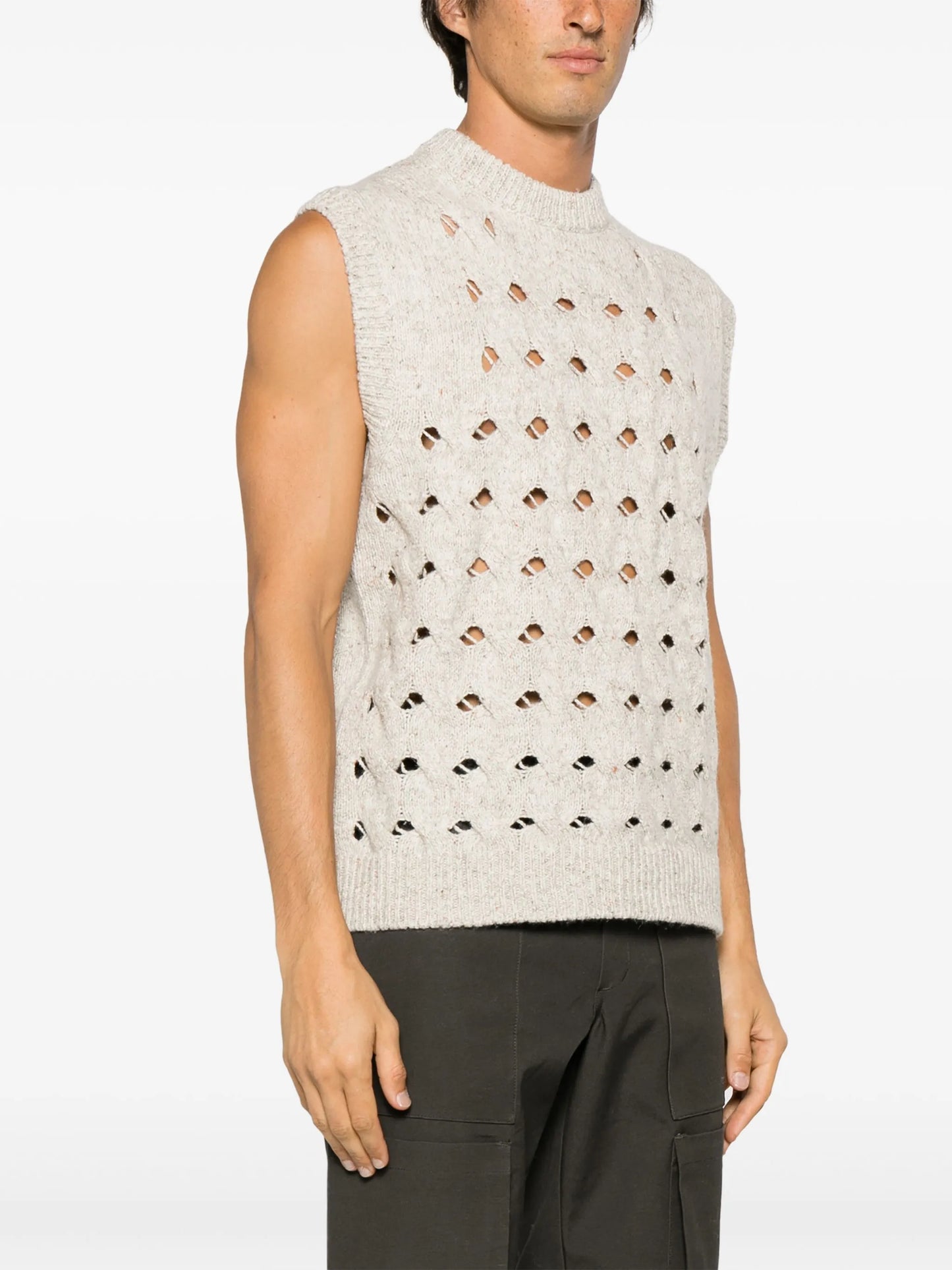 Toby open-knit vest