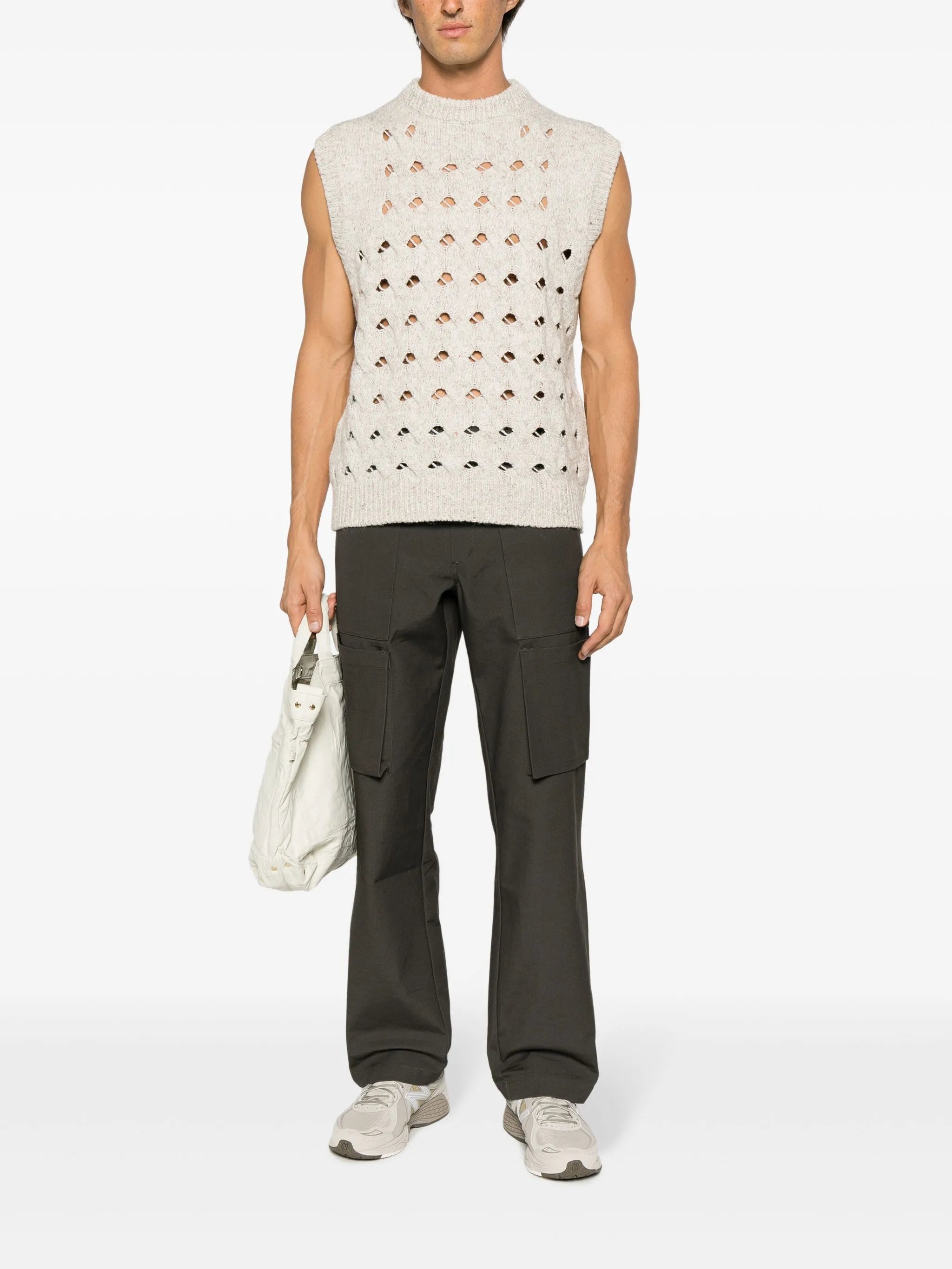 Toby open-knit vest