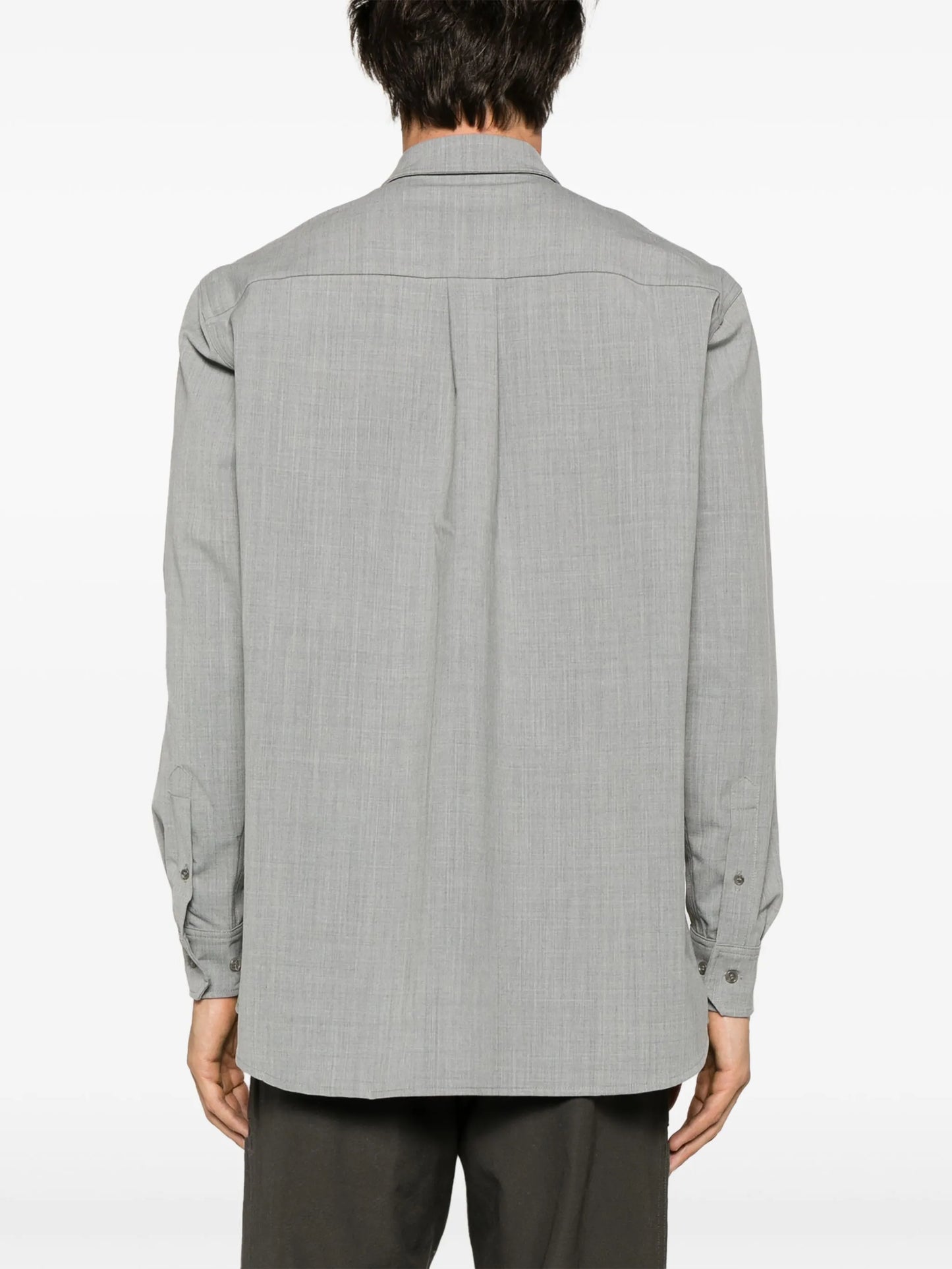 embroidered-design long-sleeve shirt