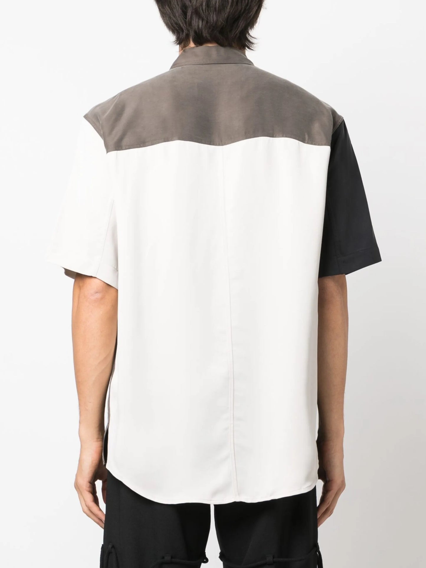 colour-block short-sleeve shirt