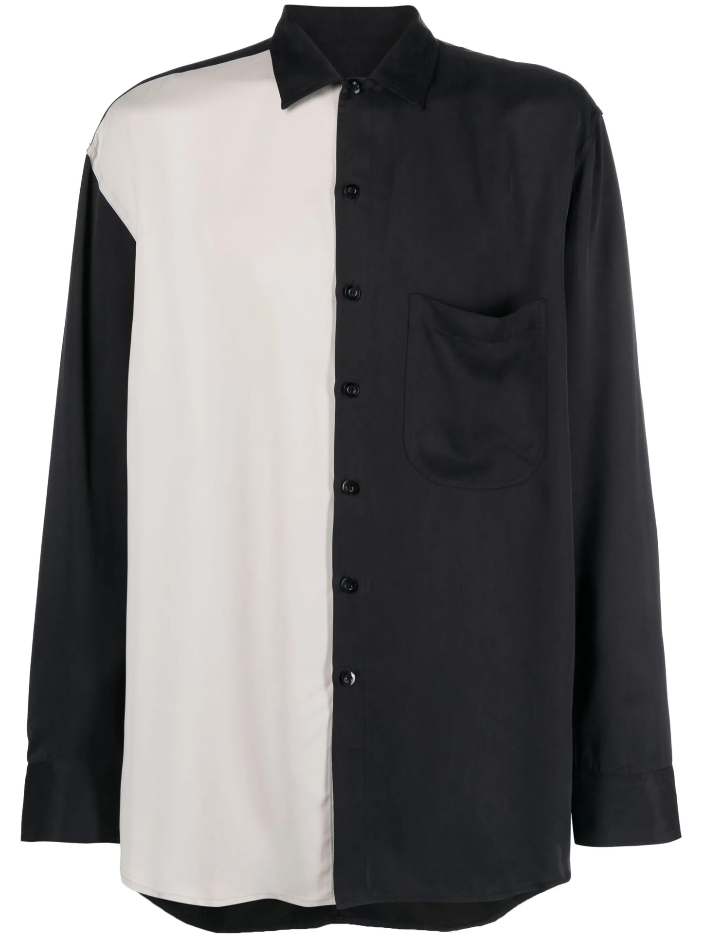 two-tone long-sleeves shirt