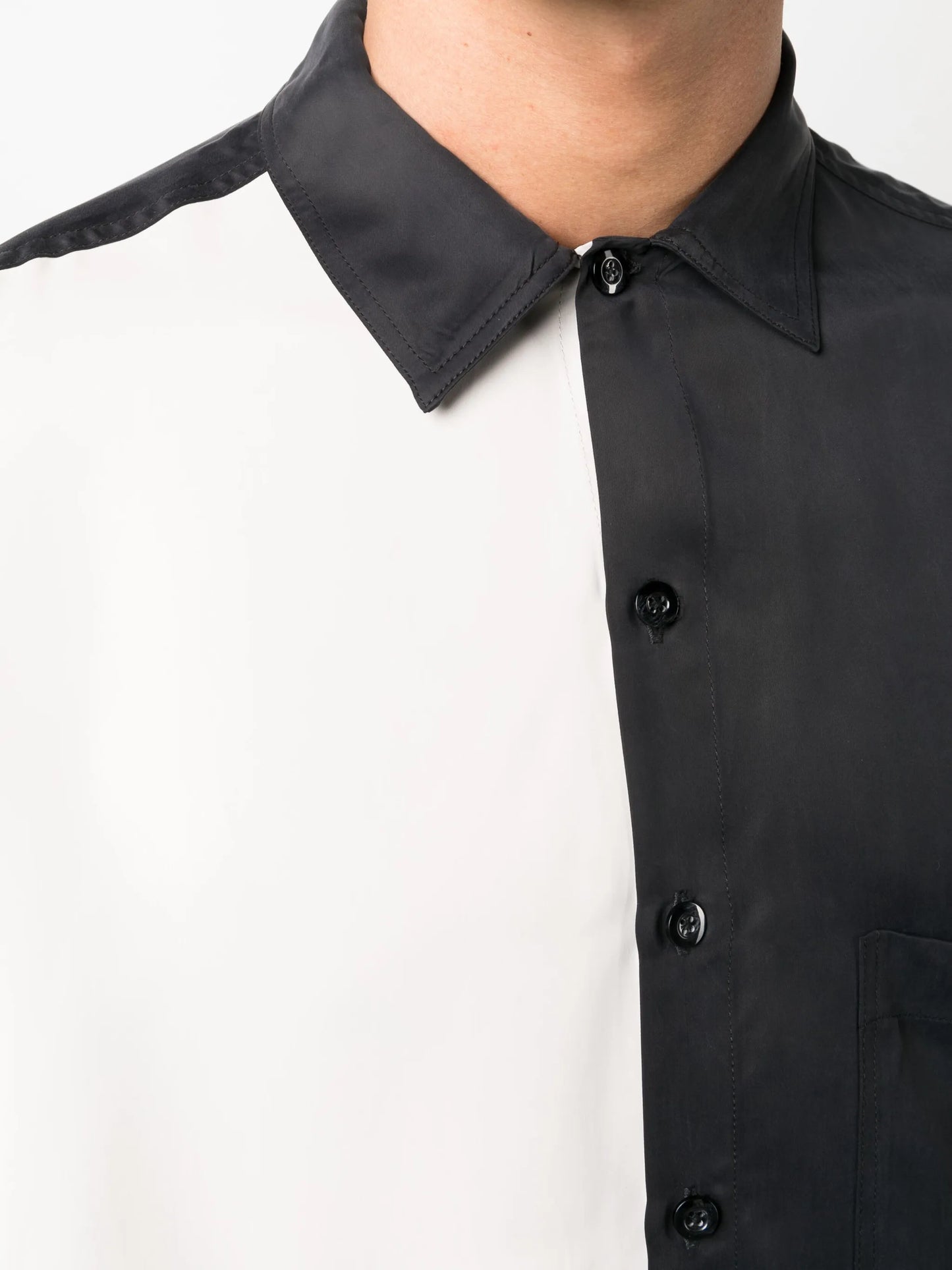 two-tone long-sleeves shirt