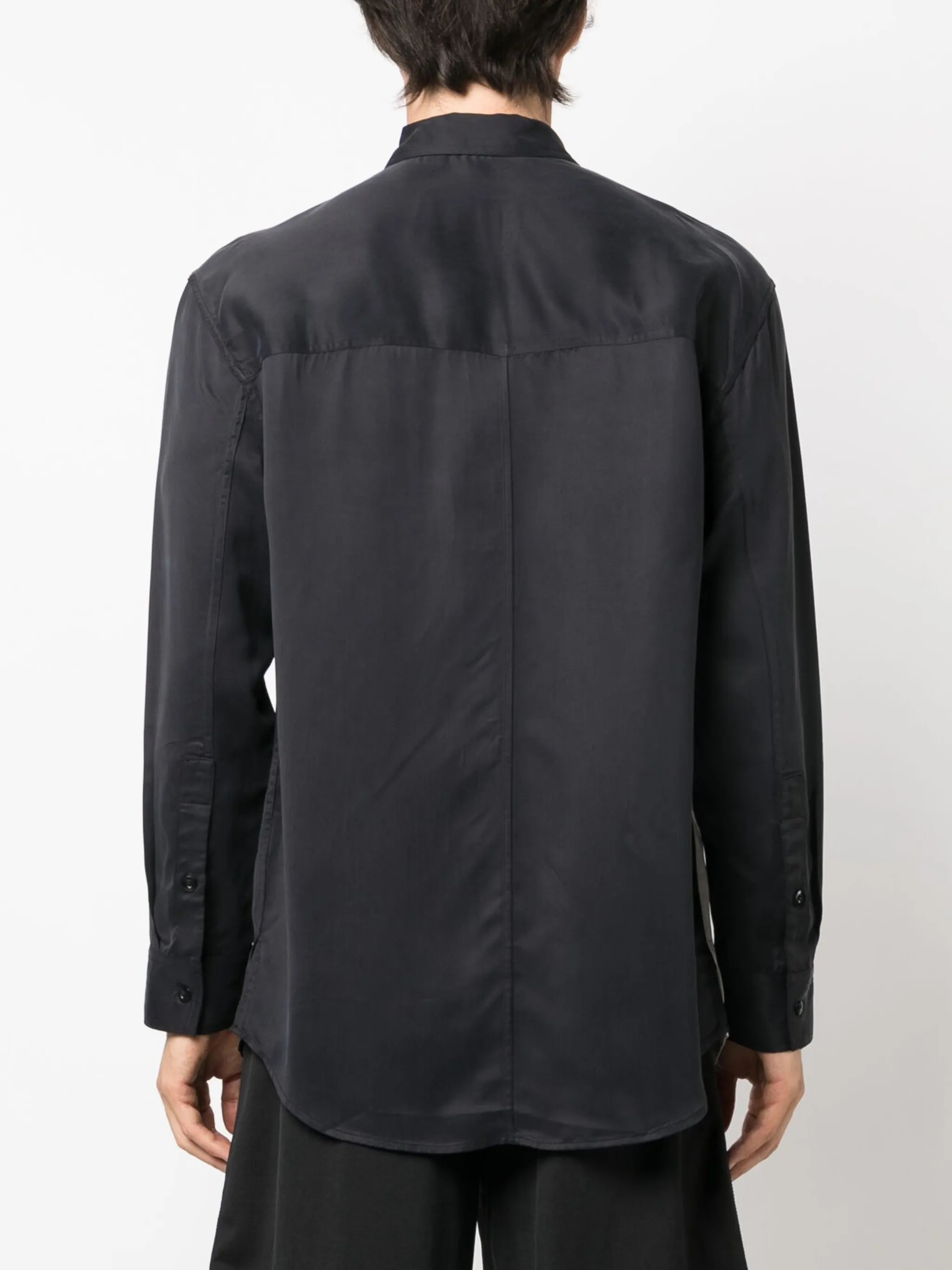 two-tone long-sleeves shirt