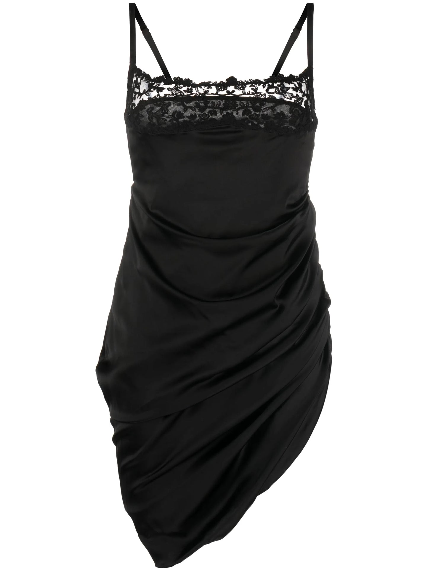 La Saudade Brodée satin minidress