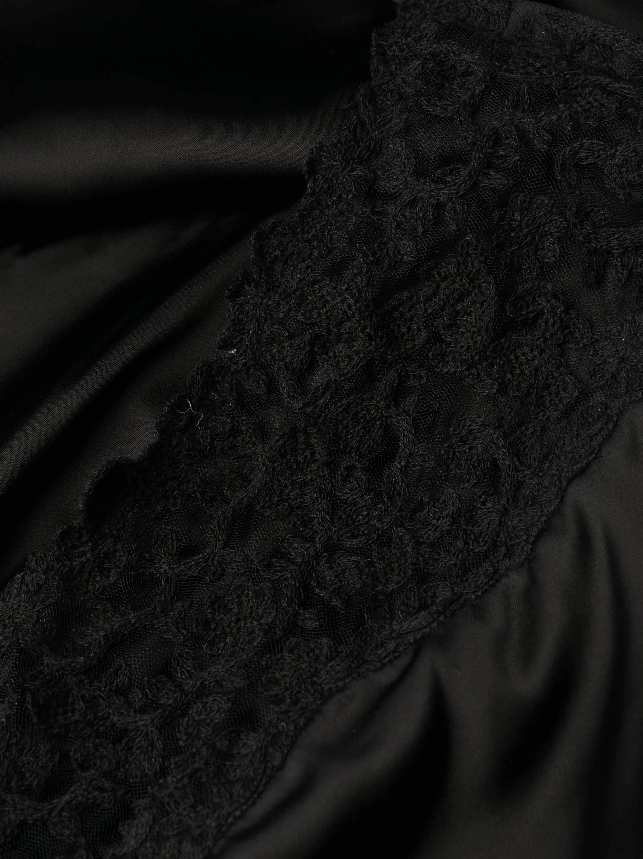 La Saudade Brodée satin minidress