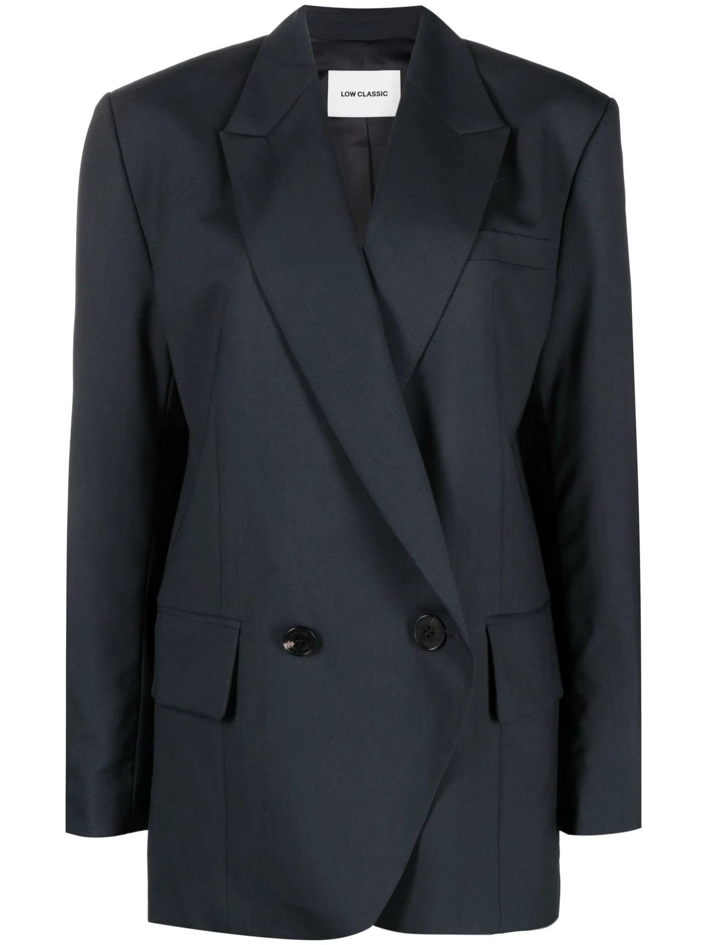double-breasted wool blazer