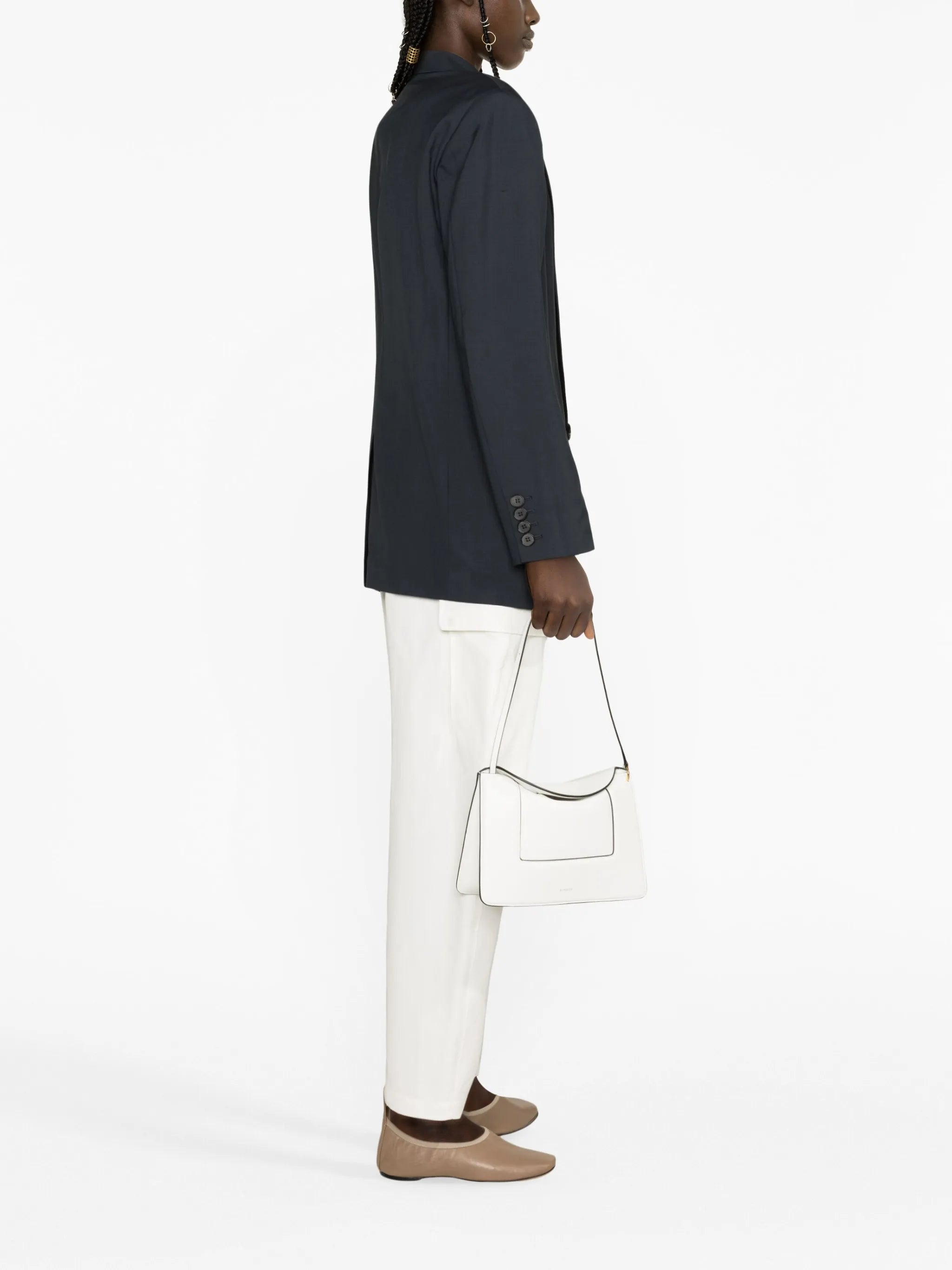 double-breasted wool blazer