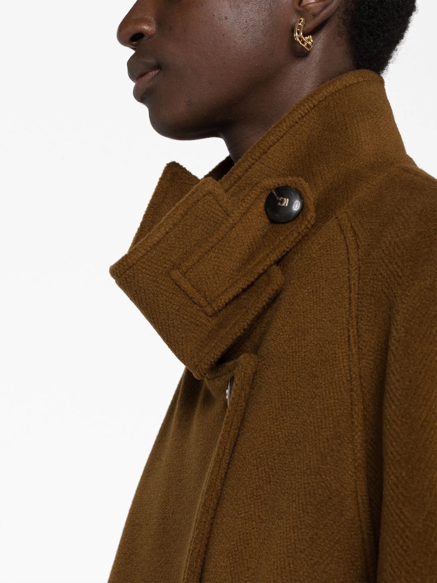 Officer wool-blend coat