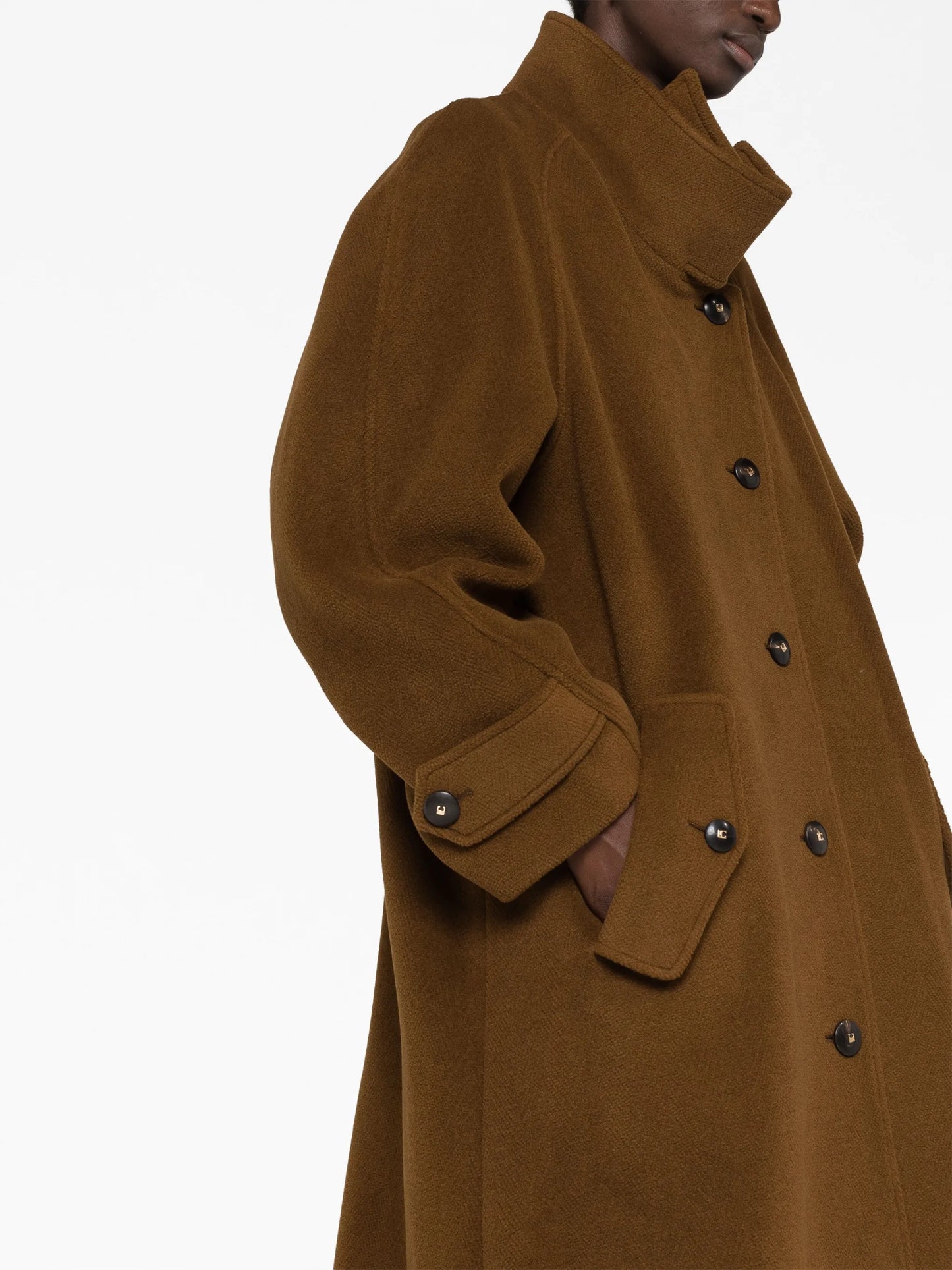 Officer wool-blend coat