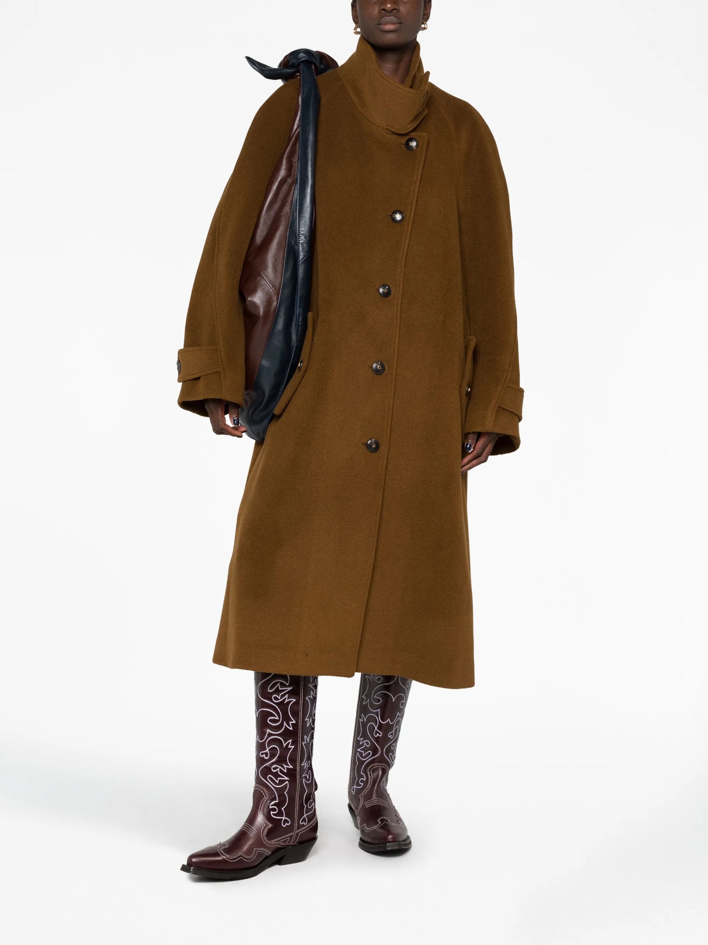 Officer wool-blend coat