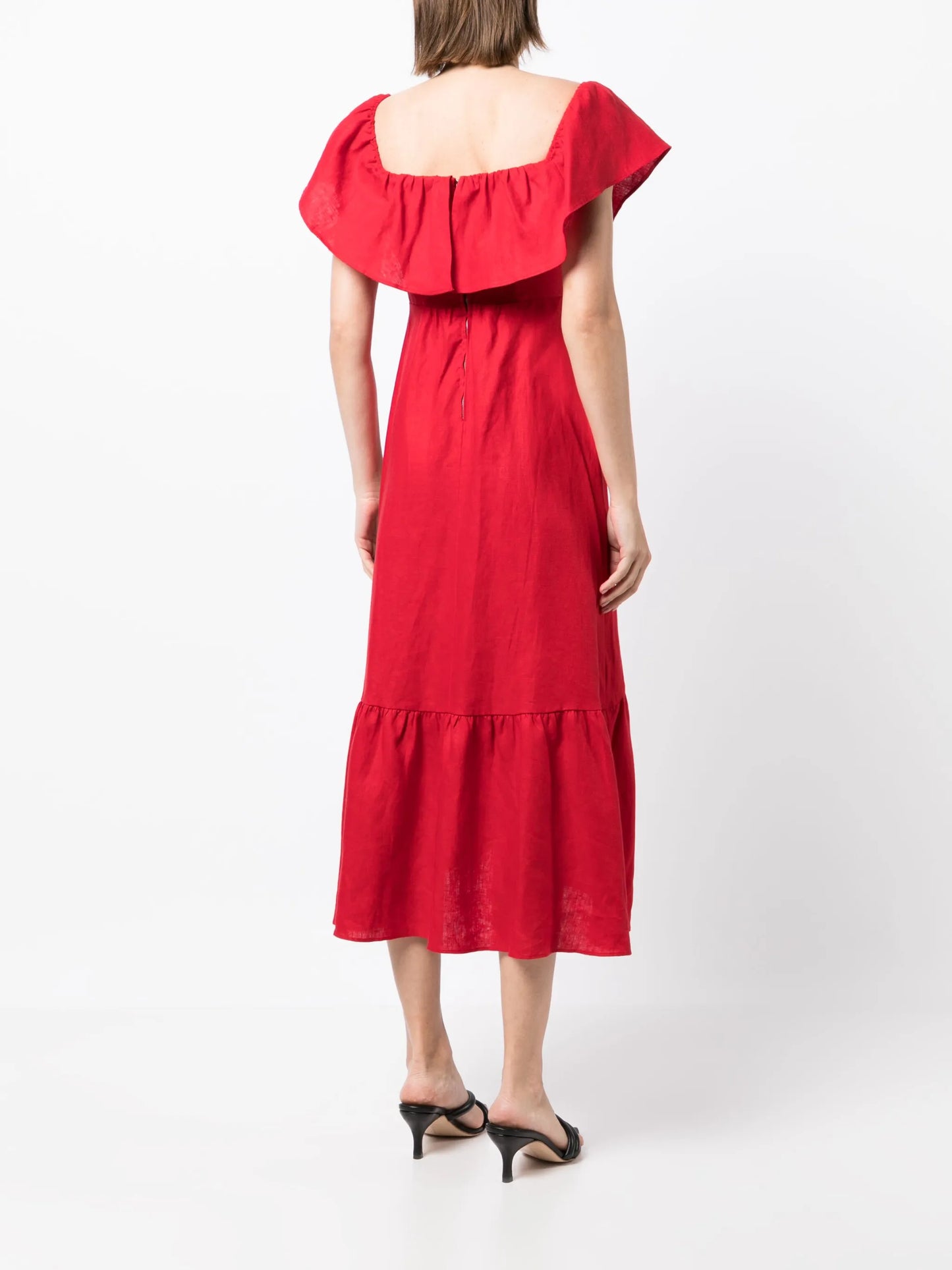 Baela fluted linen dress