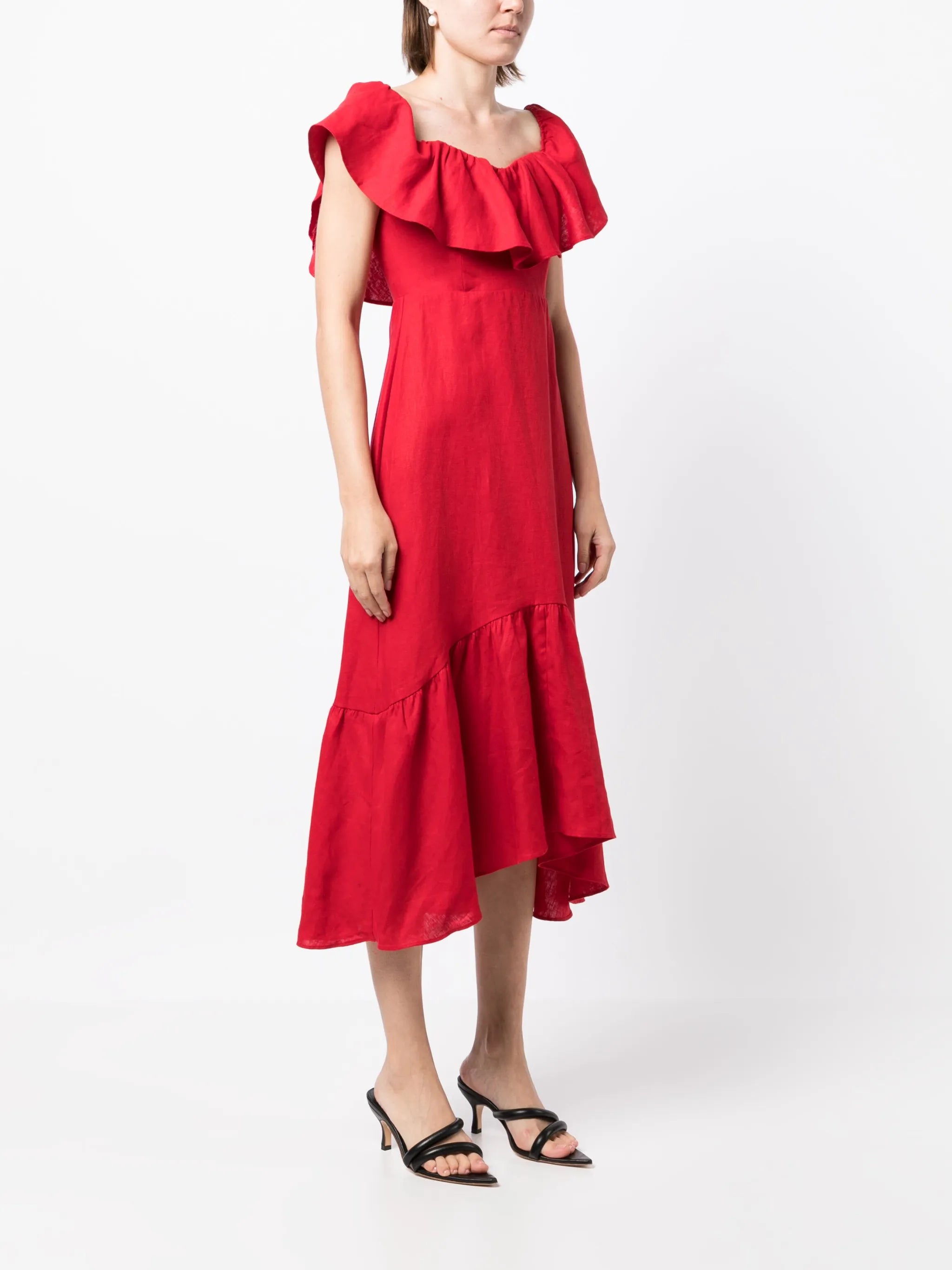 Baela fluted linen dress