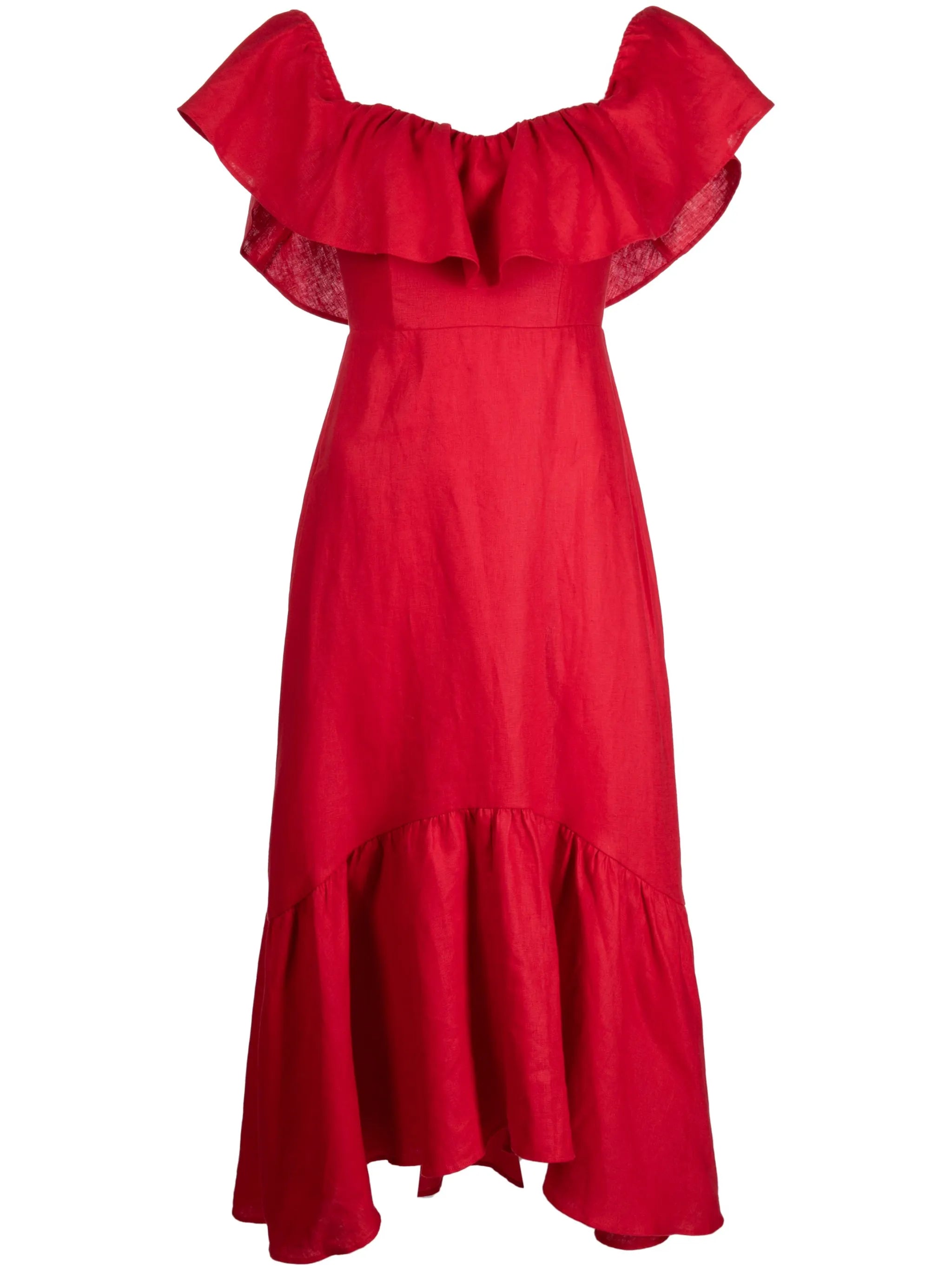 Baela fluted linen dress