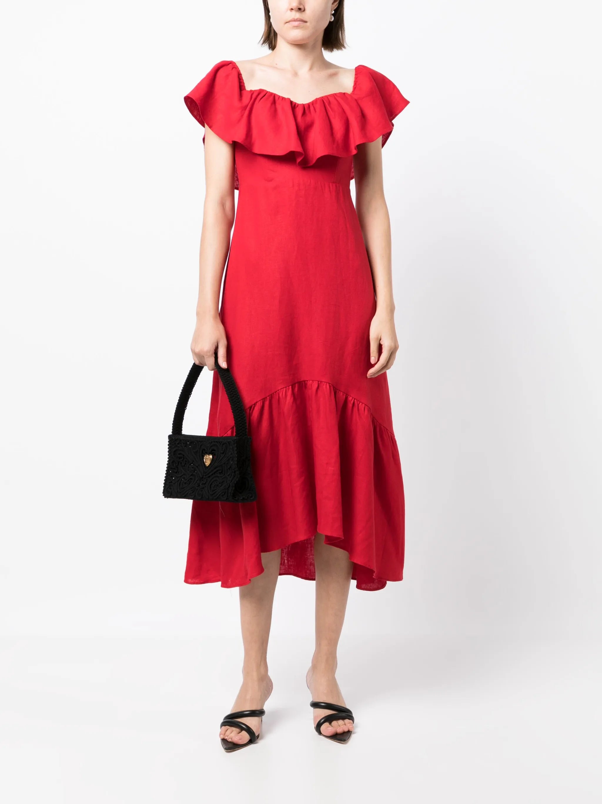 Baela fluted linen dress