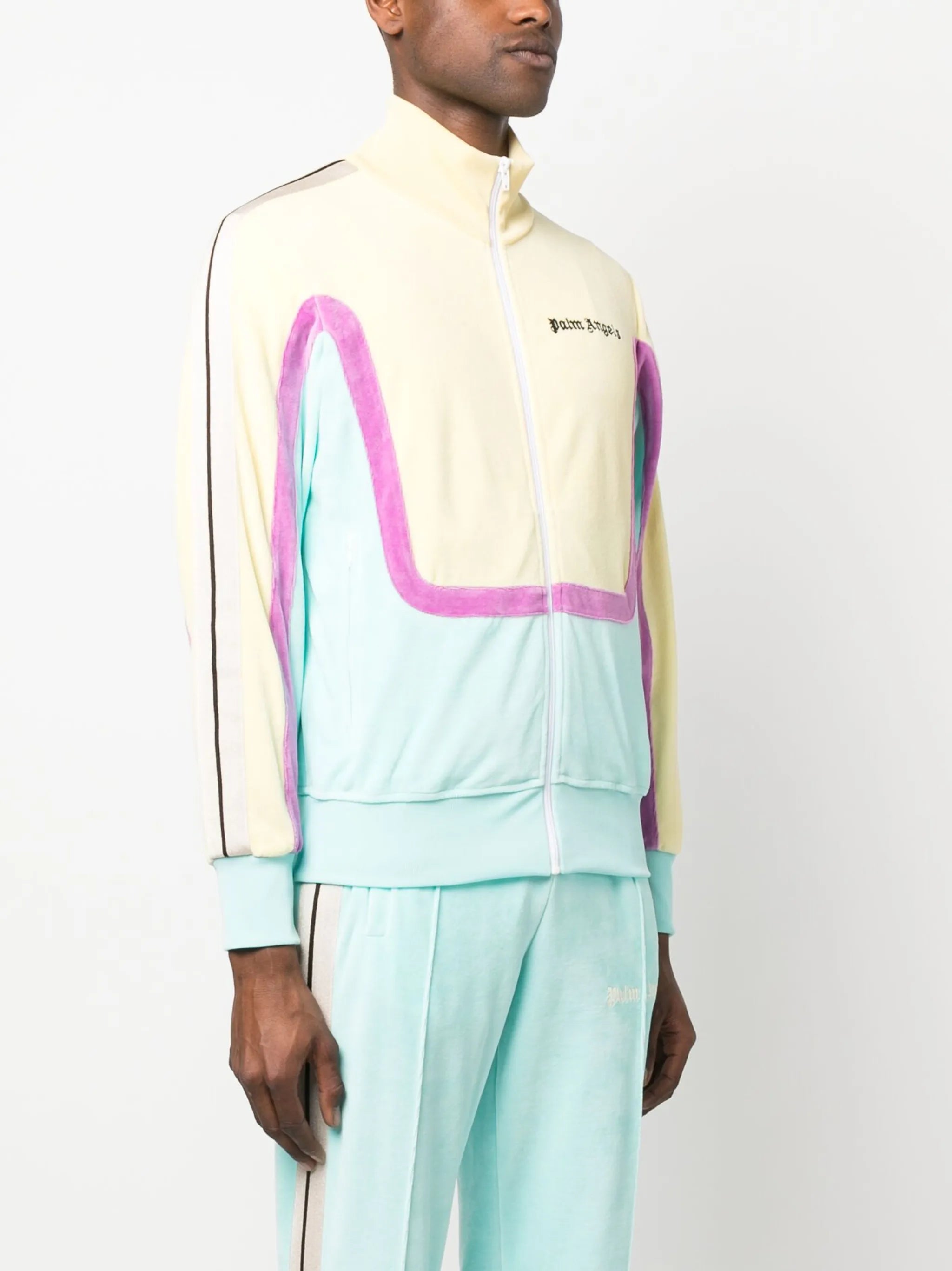 colour-block logo-print track jacket
